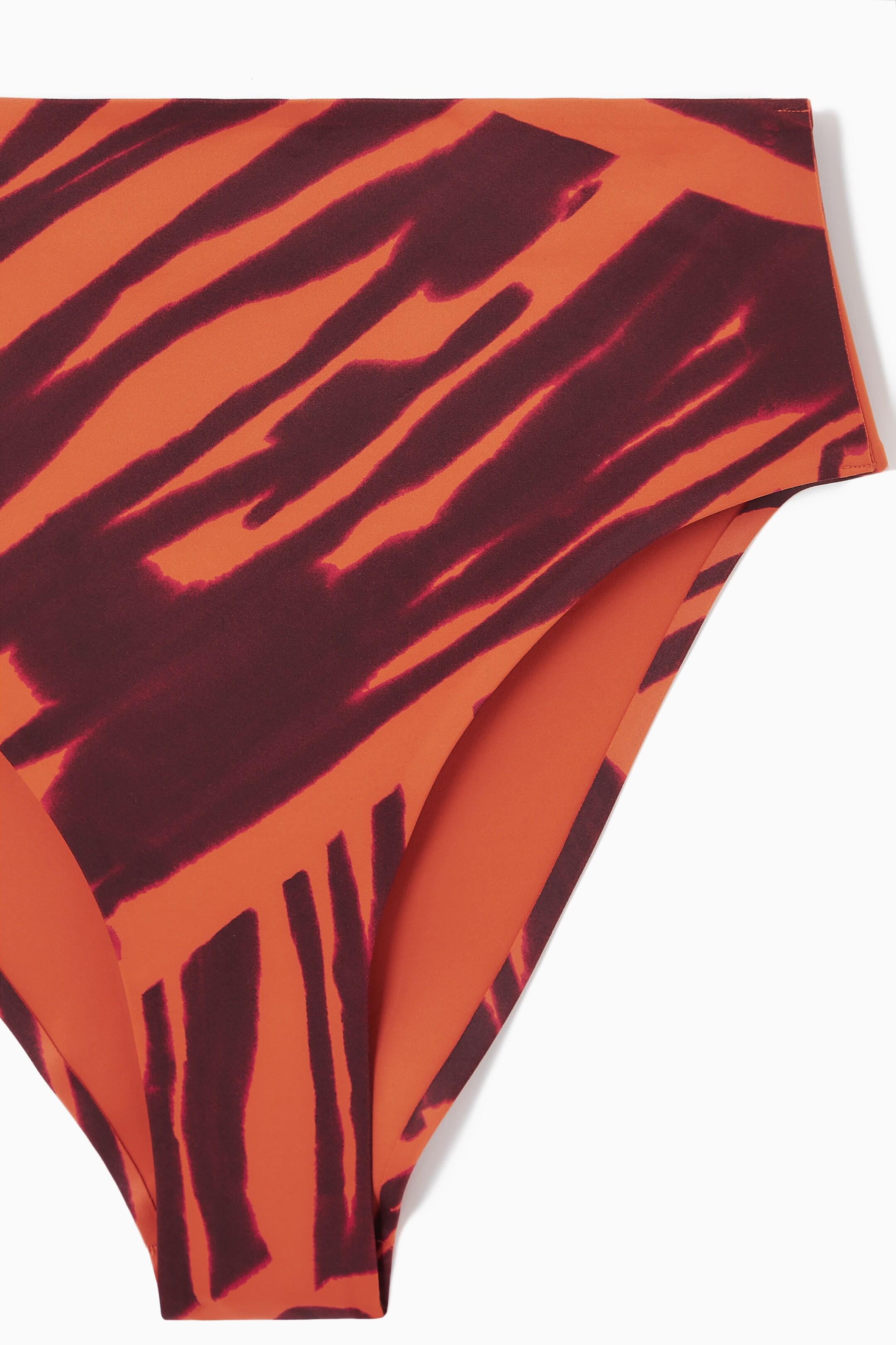Ingrandisci l'immagine: HIGH-WAISTED SCUBA BIKINI BRIEFS - BROWN / ORANGE / PINK - DONNA | H&M CH 3