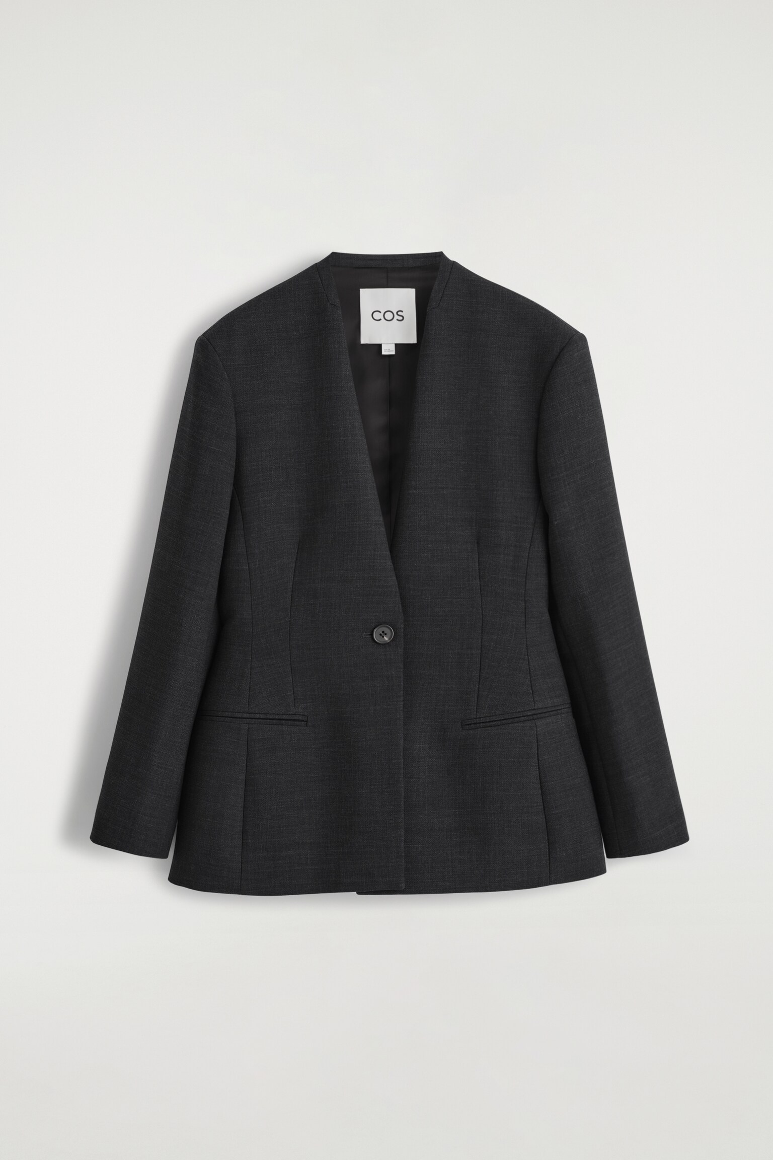 BLAZER SANS COL CINTRÉ - CHARBON - 2