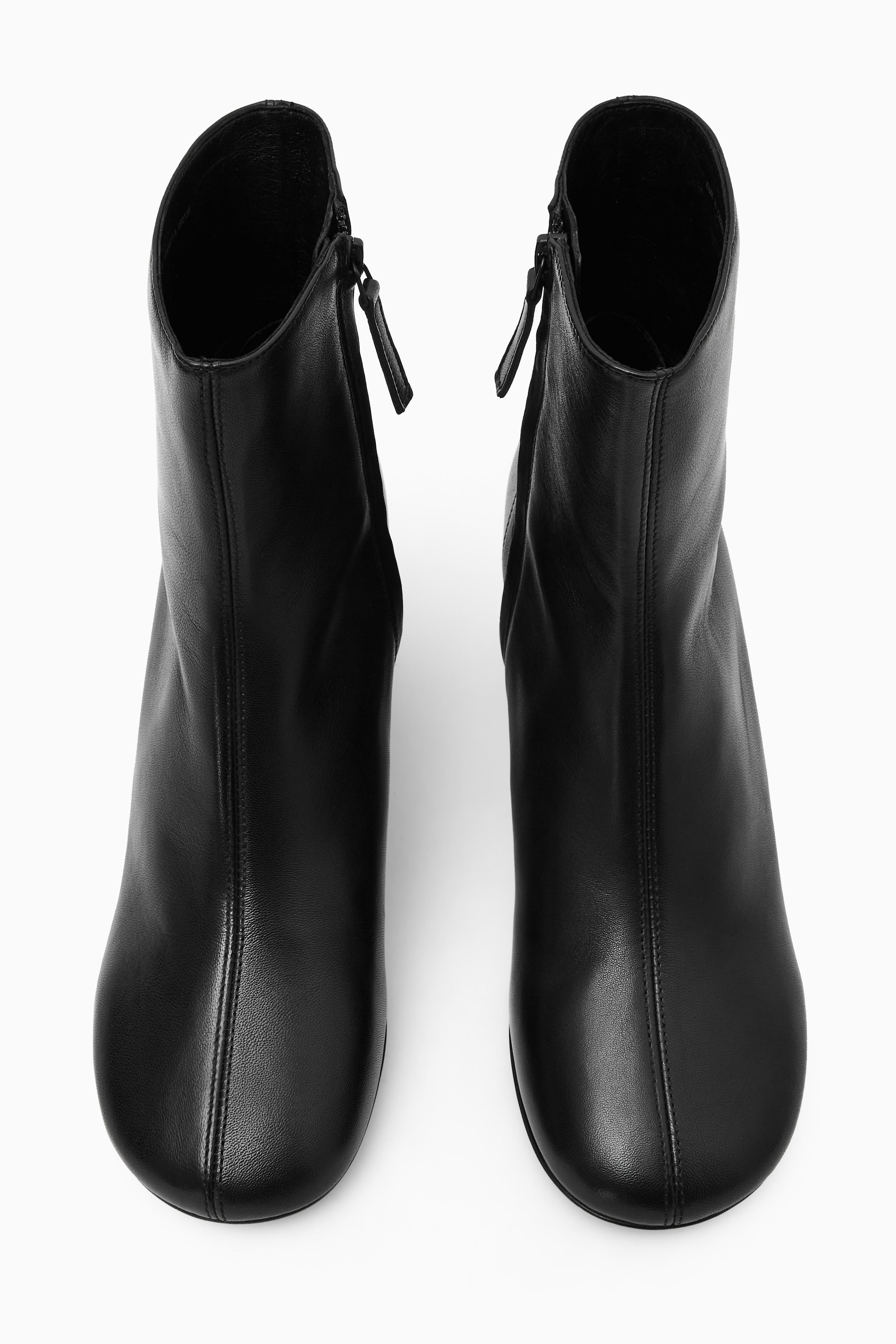 CYLINDERHEEL LEATHER SOCK BOOTS
