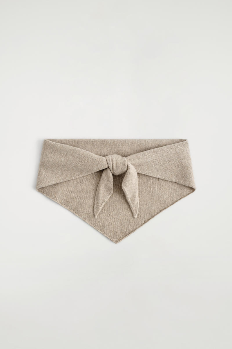 Cos Oversized Wool Triangle Scarf In Brown