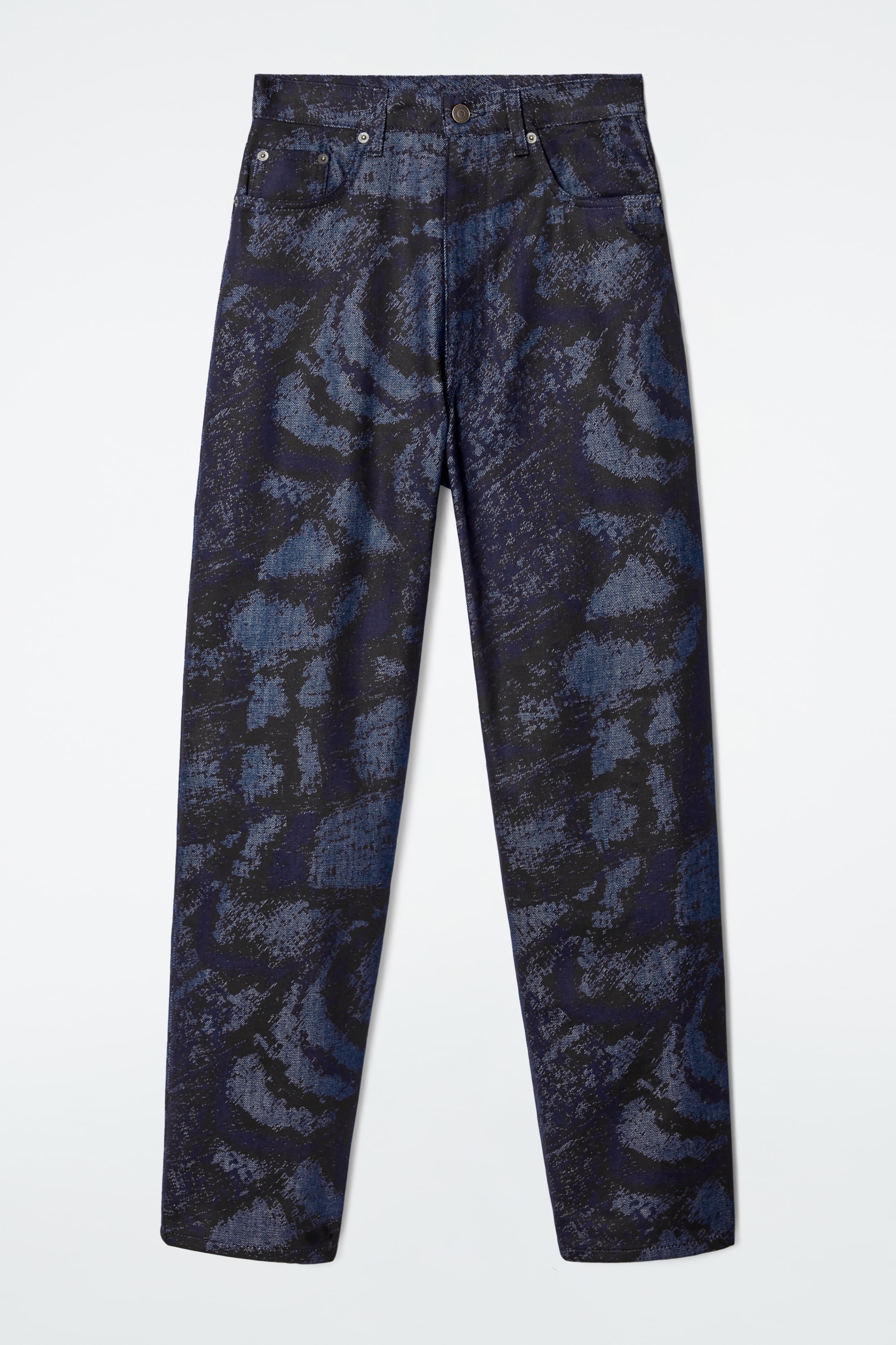 View larger image: BAY JACQUARD BARREL-LEG JEANS - DARK BLUE - Ladies | H&M GB 1