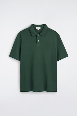 INTERLOCK COTTON POLO SHIRT — DARK GREEN 7
