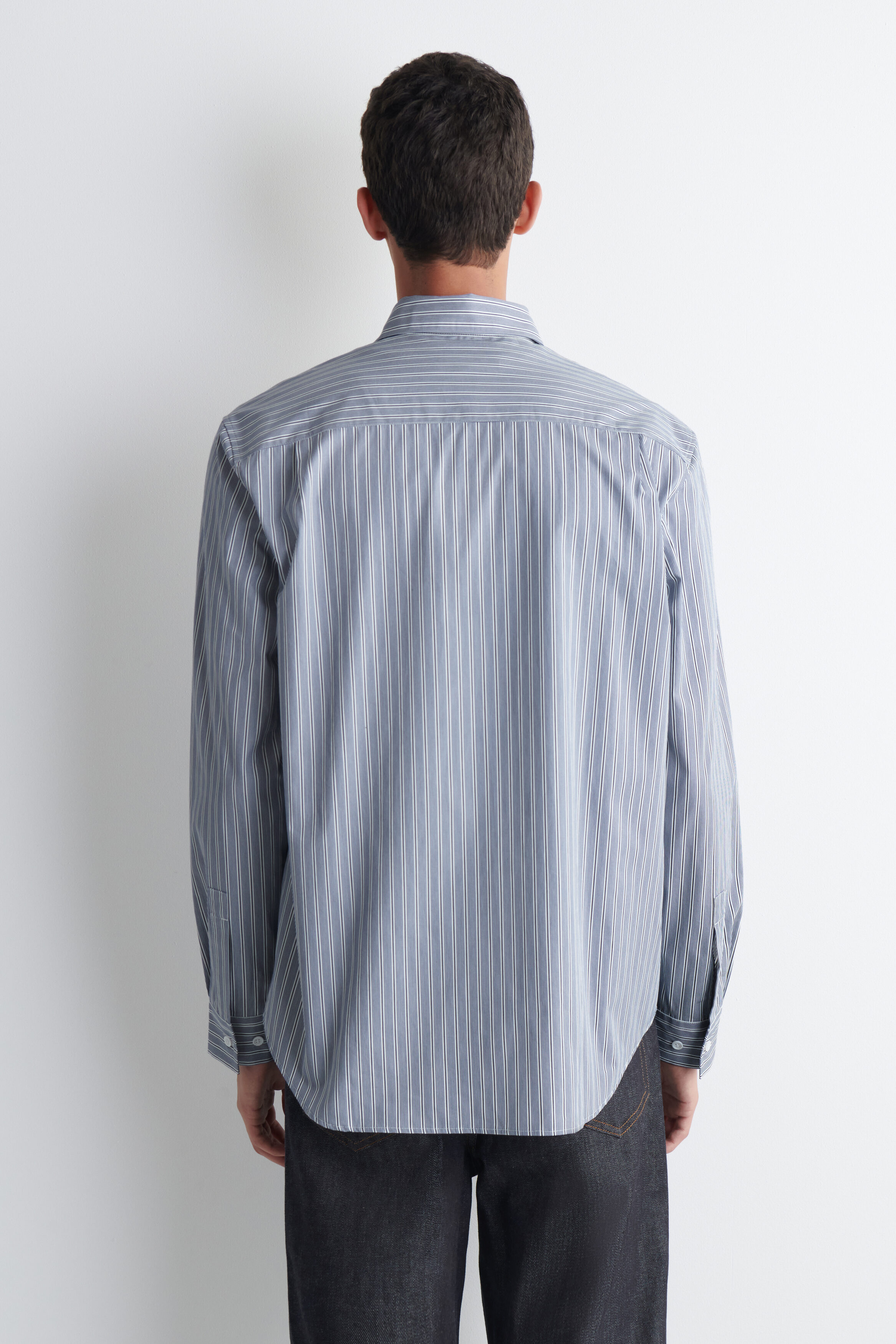 RELAXED STRIPED COTTON SHIRT - thumbnail 3