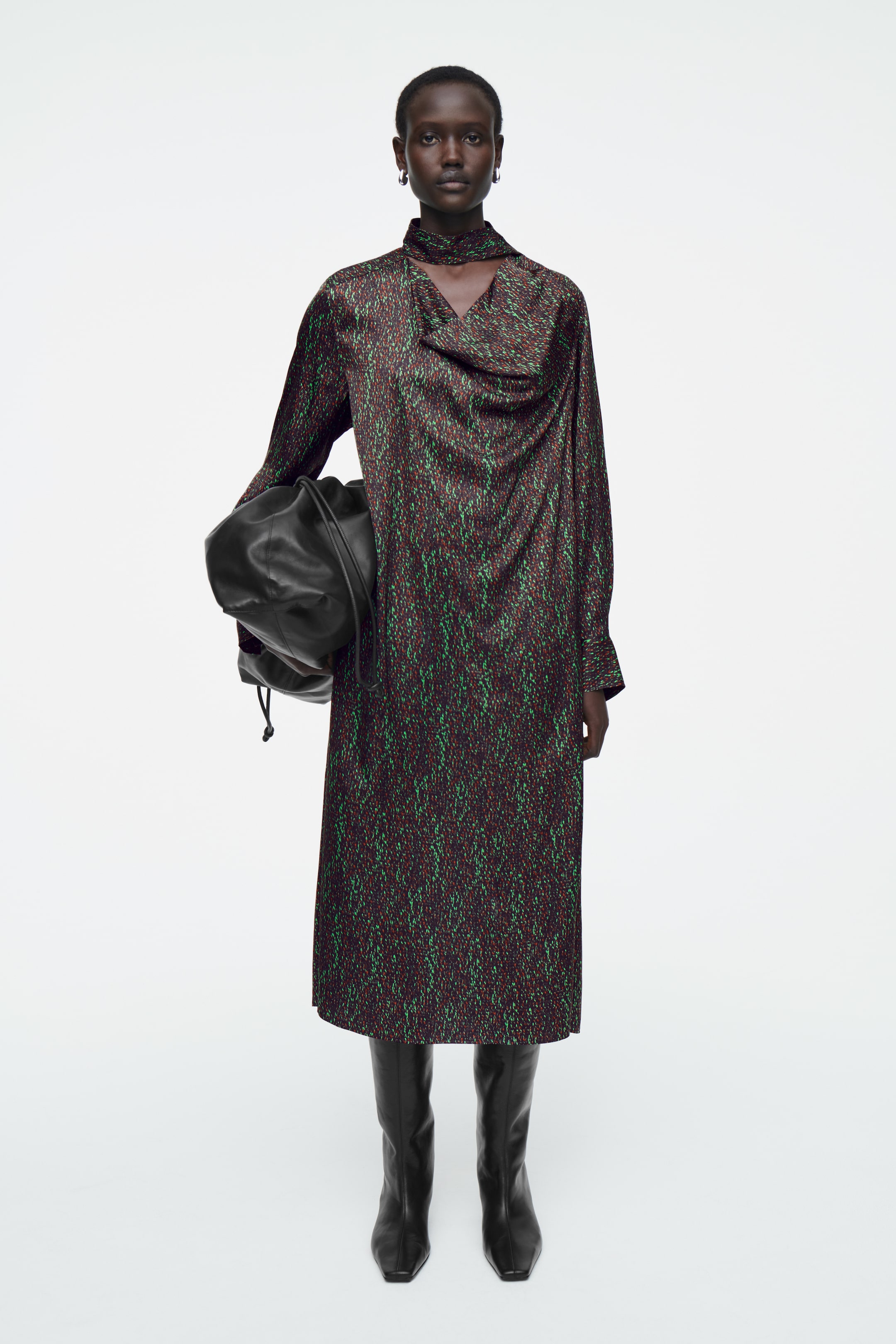 Grösseres Bild ansehen: BEDRUCKTES MIDIKLEID MIT SCHALDETAIL - HOUSE OF YES - DAMEN | H&M CH 1