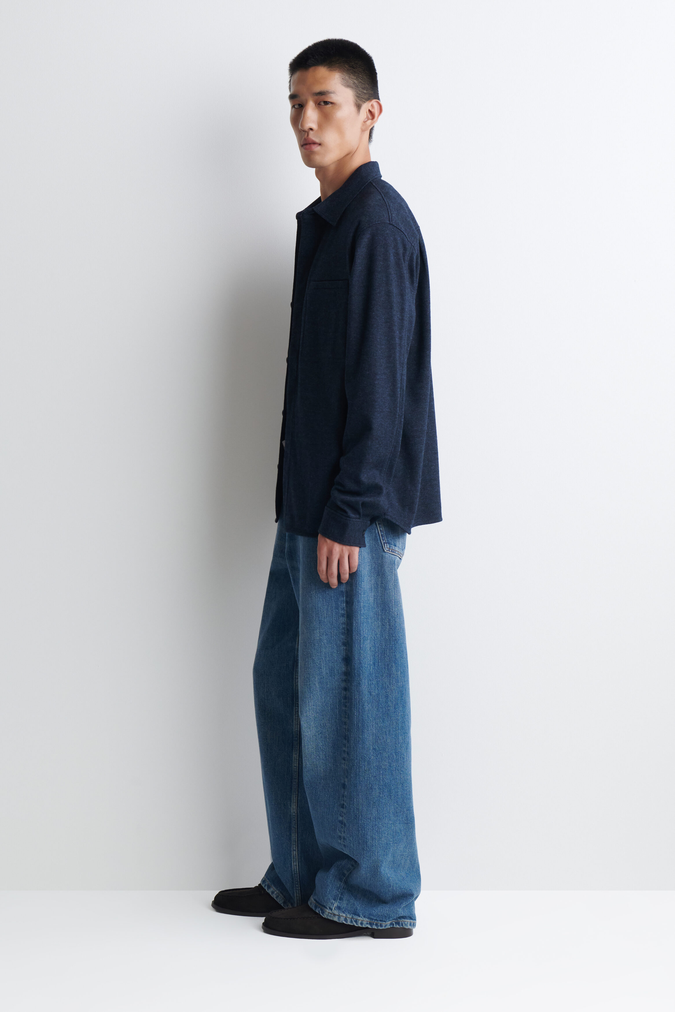 RELAXED JERSEY OVERSHIRT - thumbnail 3