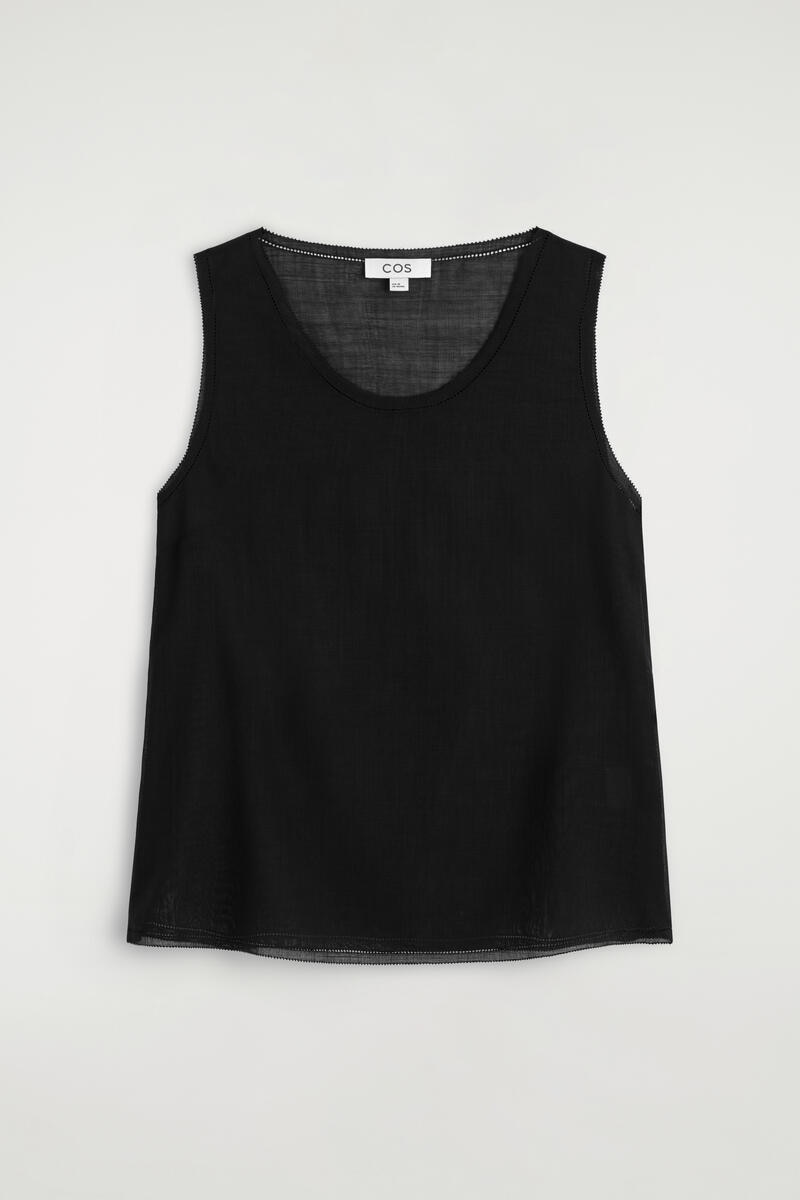 Semi-Sheer Layered Wool Top