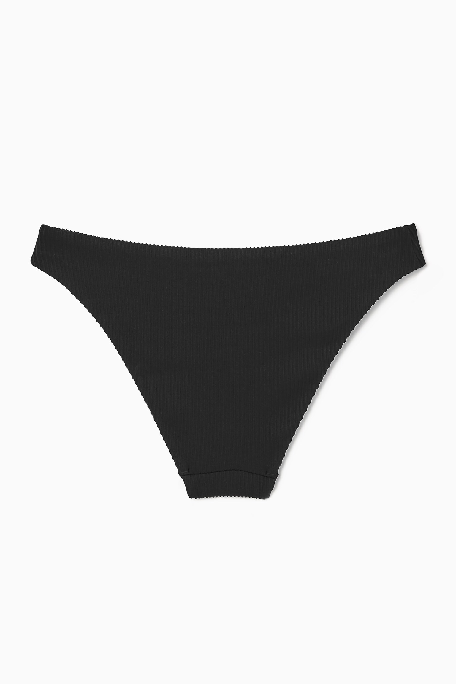 RIBBED BIKINI BRIEFS - BLACK/WHITE - 3