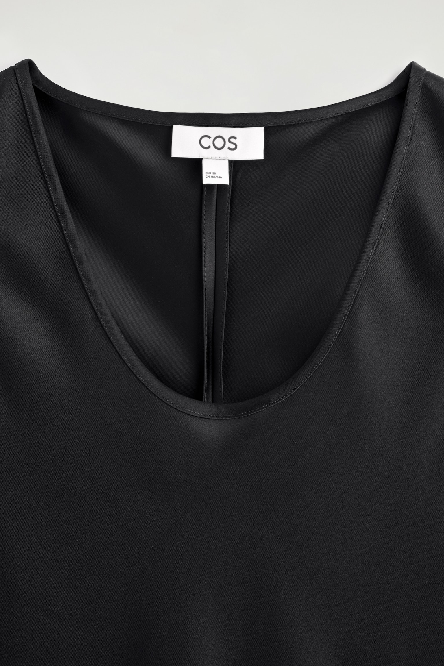 ROBE MIDI EN SATIN À ENCOLURE DÉGAGÉE-NOIR - 3