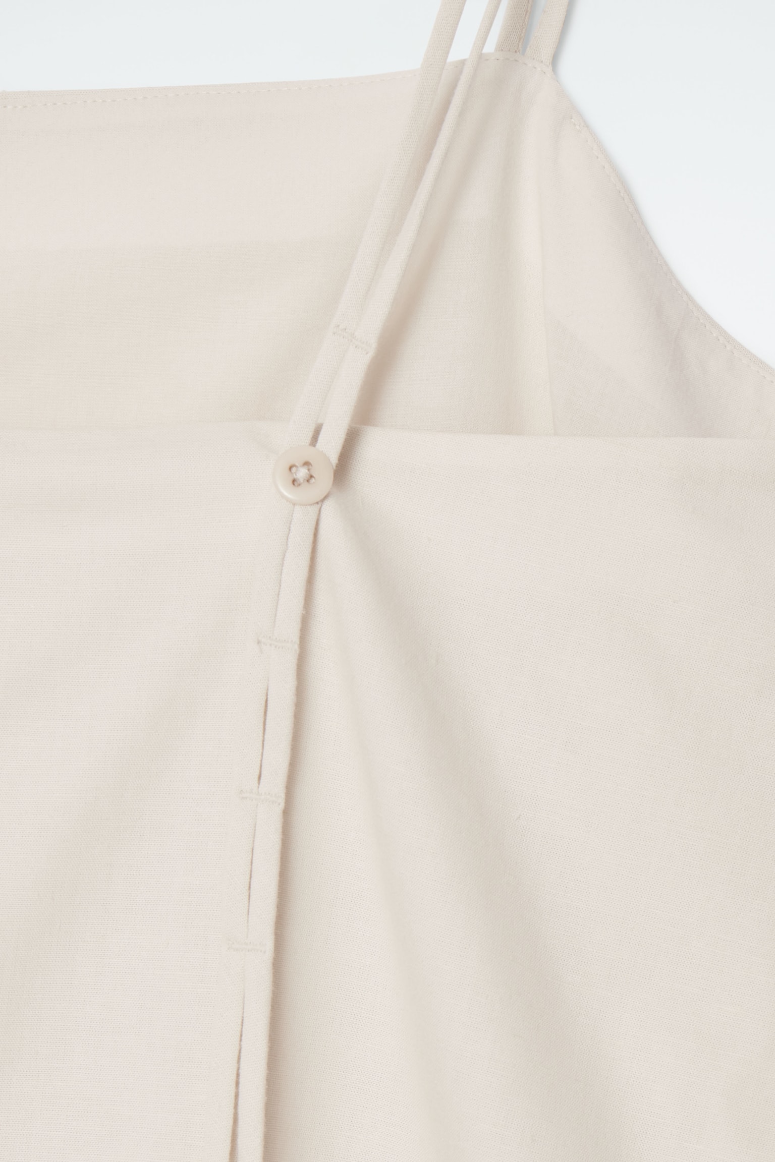 SQUARE-NECK PLAYSUIT - LIGHT BEIGE/BLACK - 2