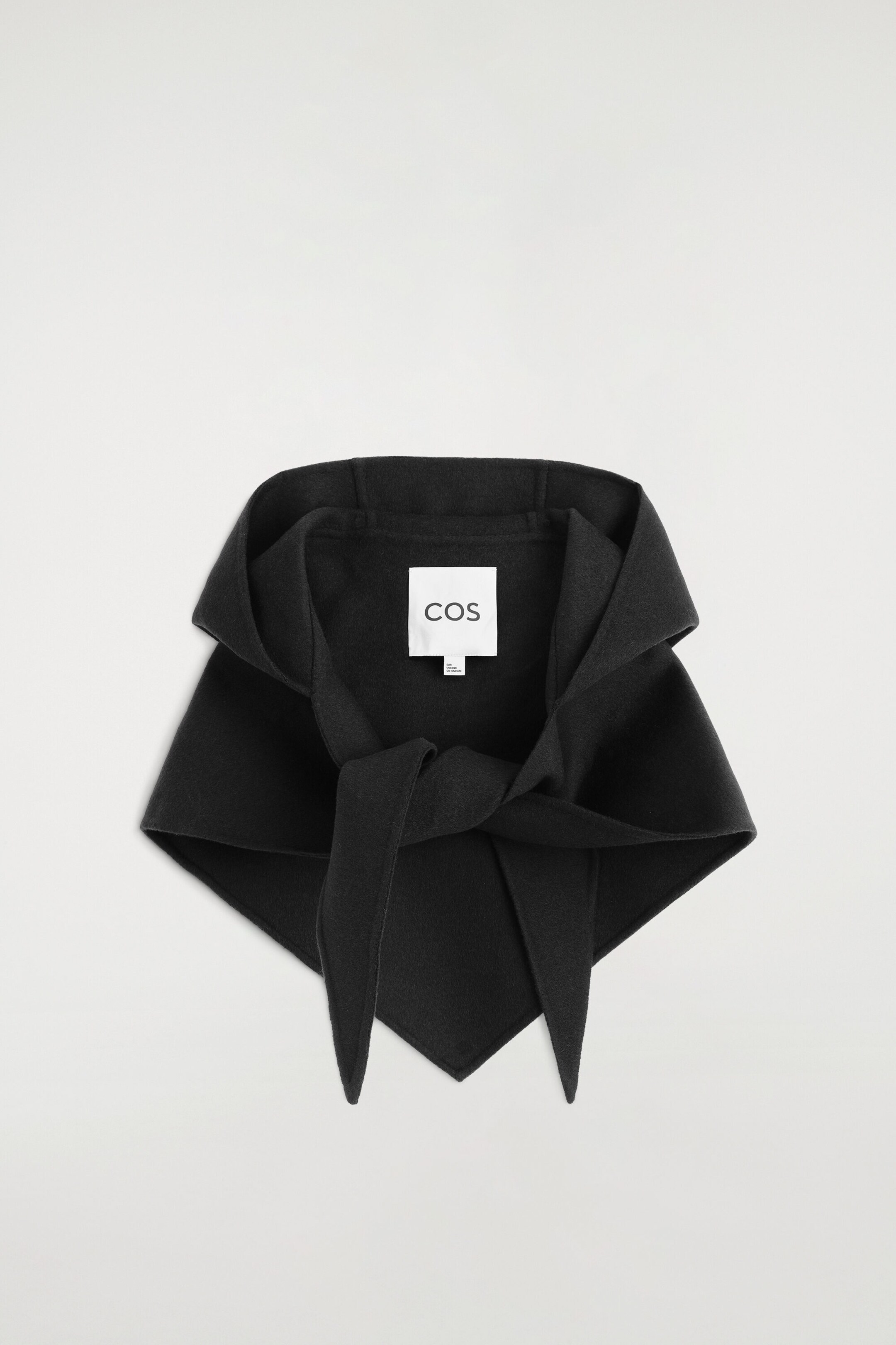 DOUBLE-FACED WOOL-BLEND HOOD