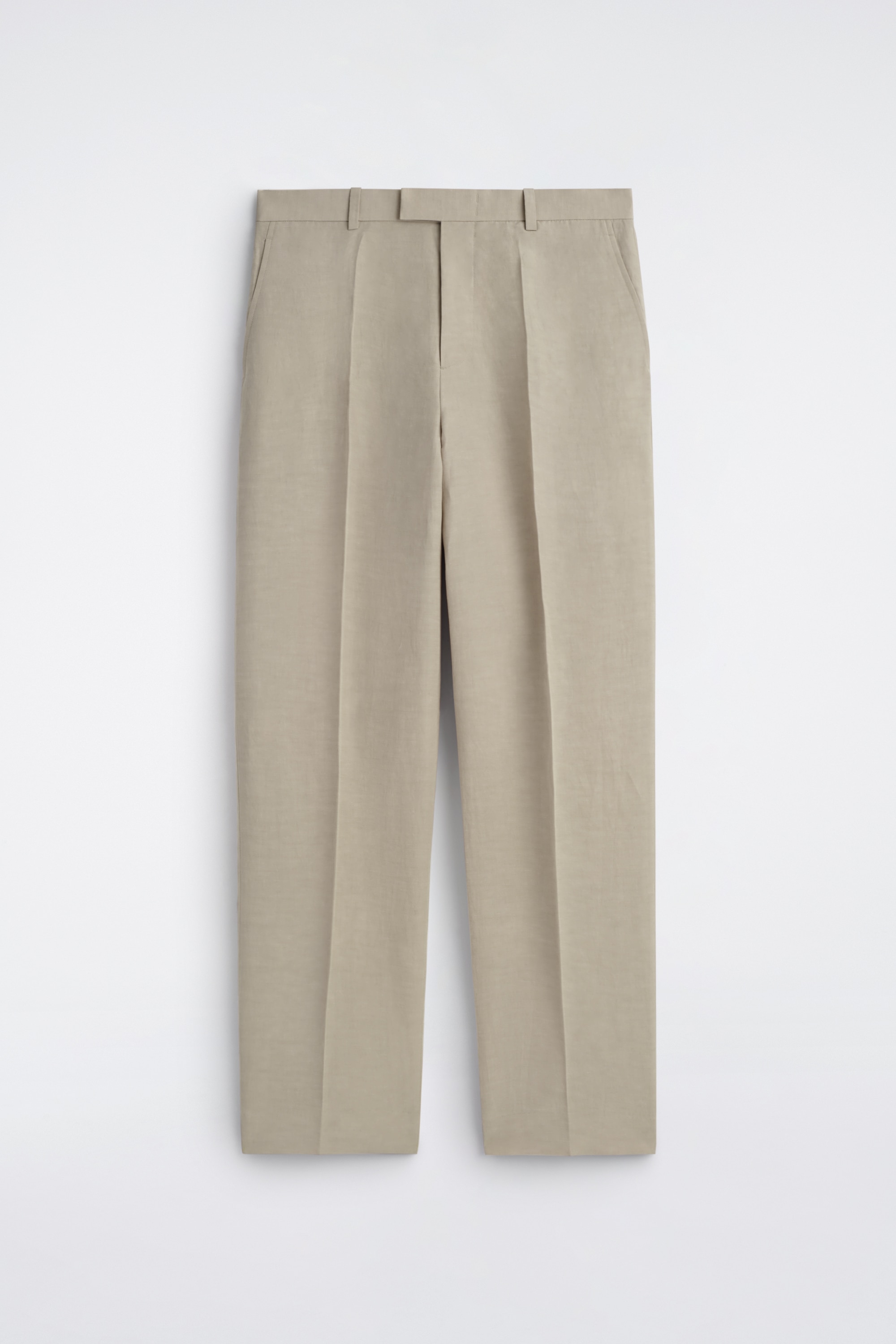 LOCKERE LEINENHOSE MIT GERADEM BEIN - BEIGE