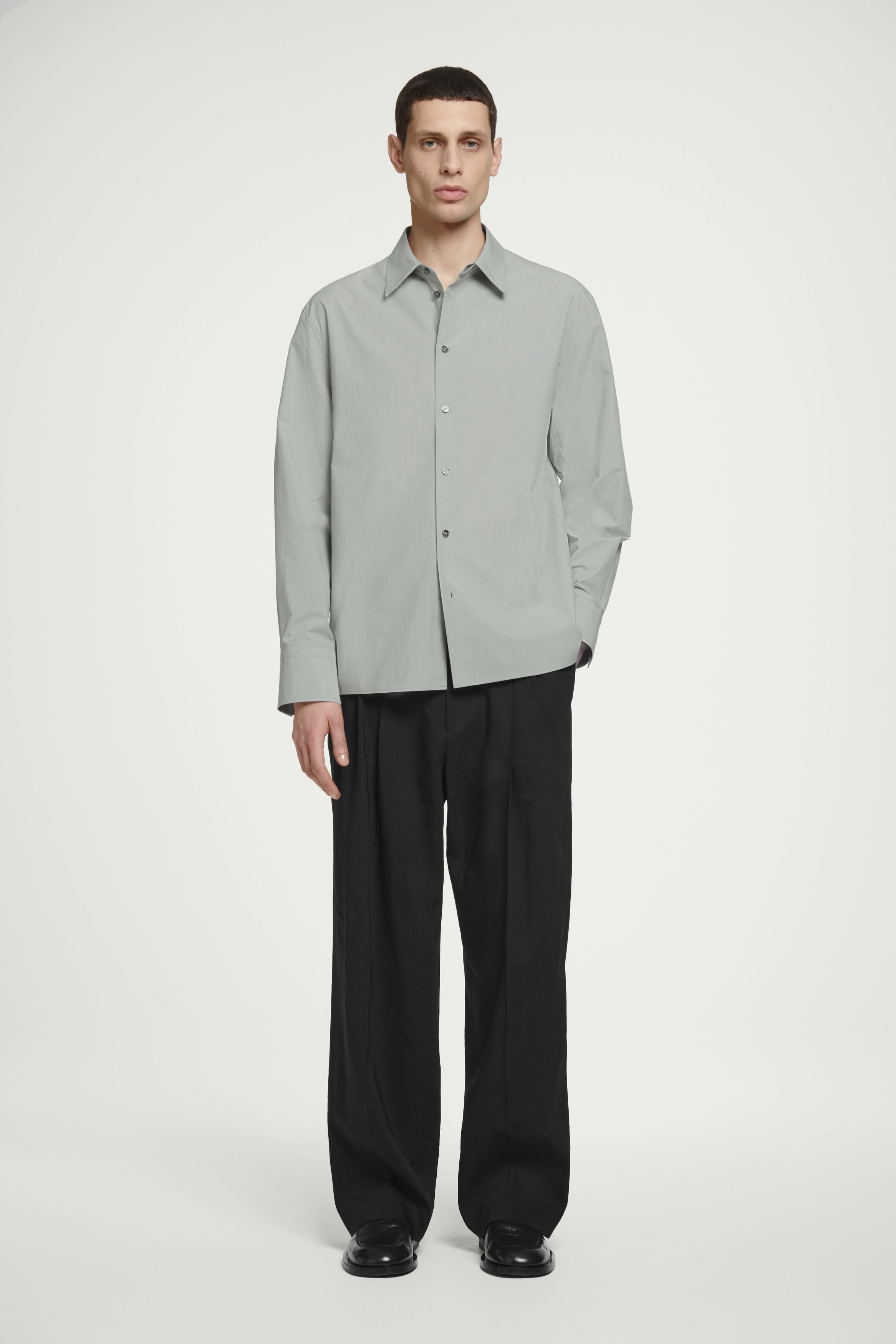 SIGNATURE COTTON SHIRT - MIST | COS