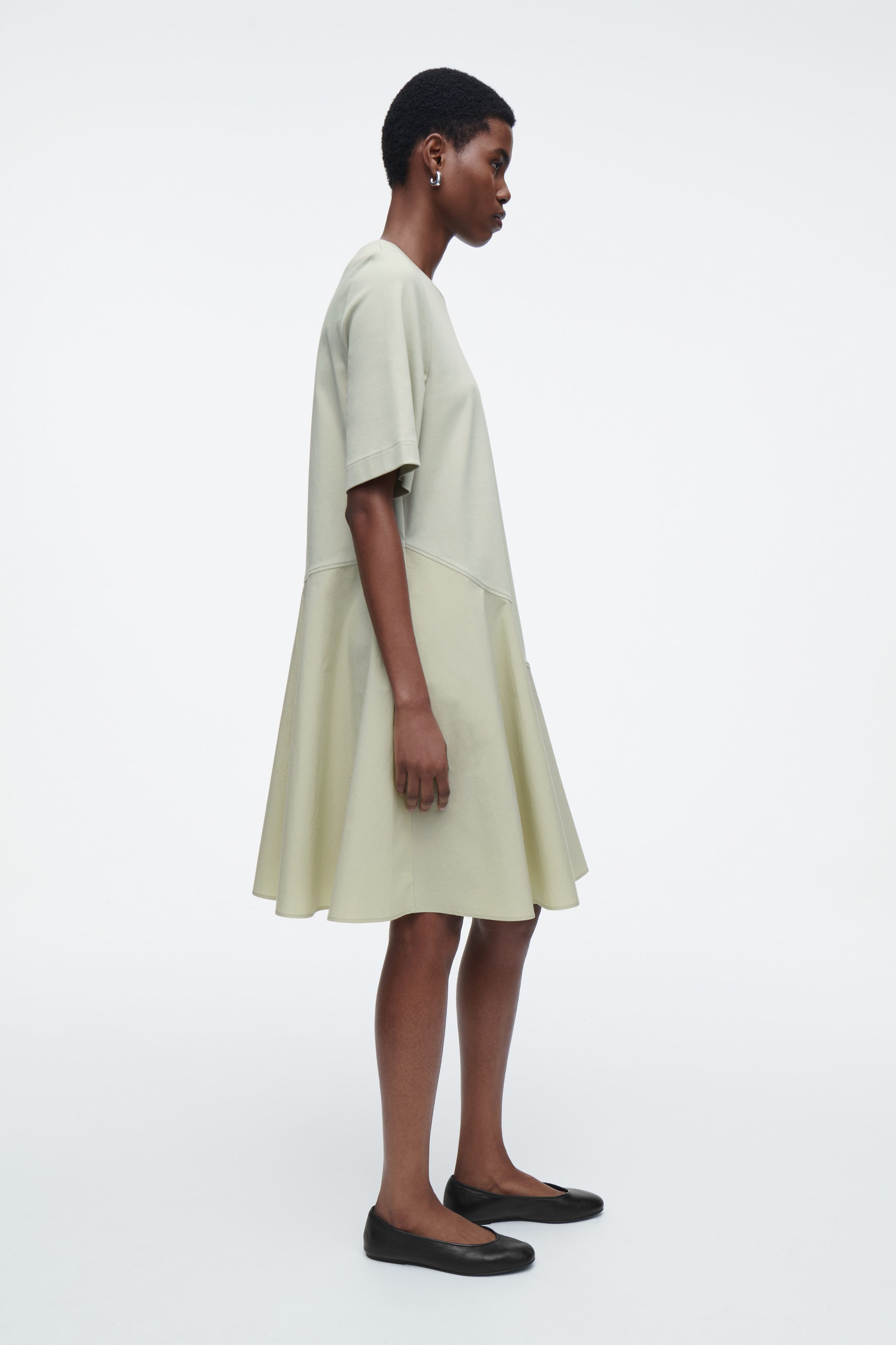 ASYMMETRIC MINI T-SHIRT DRESS