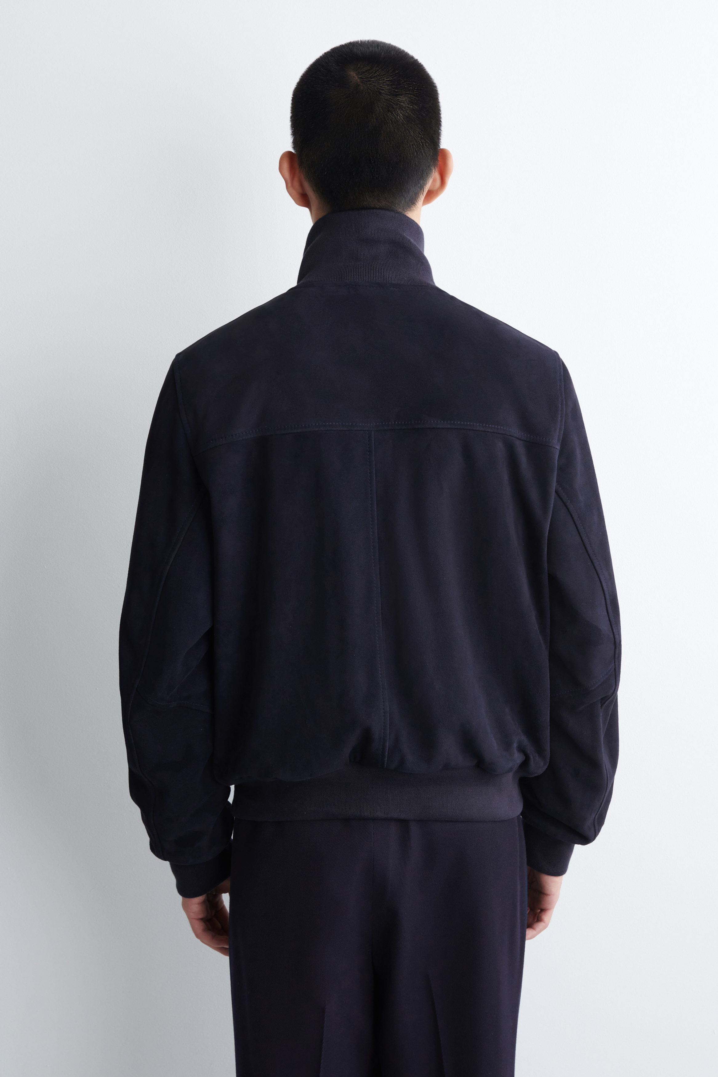 SUEDE FLIGHT JACKET - NAVY | COS US