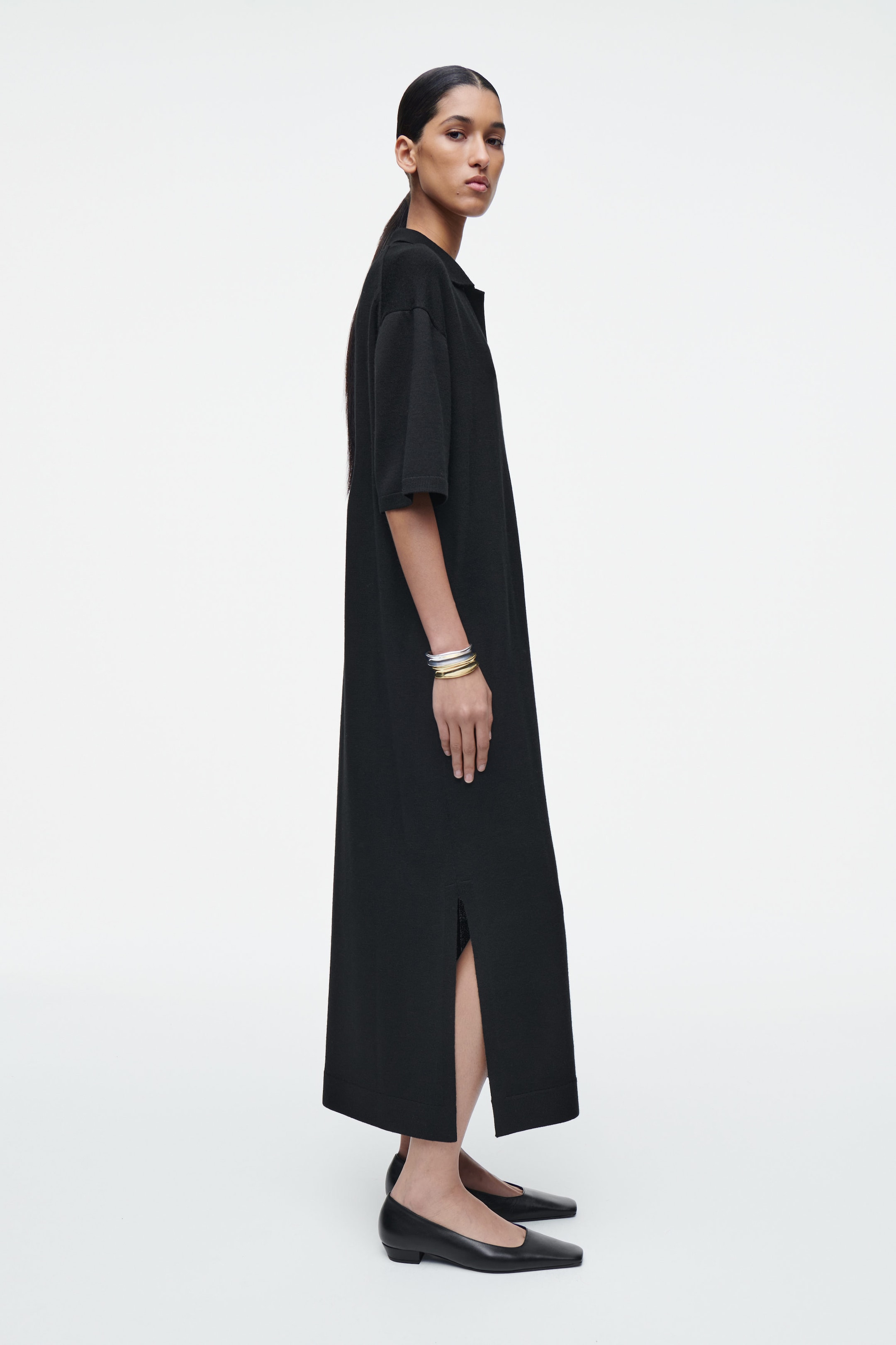 MERINO WOOL POLO DRESS