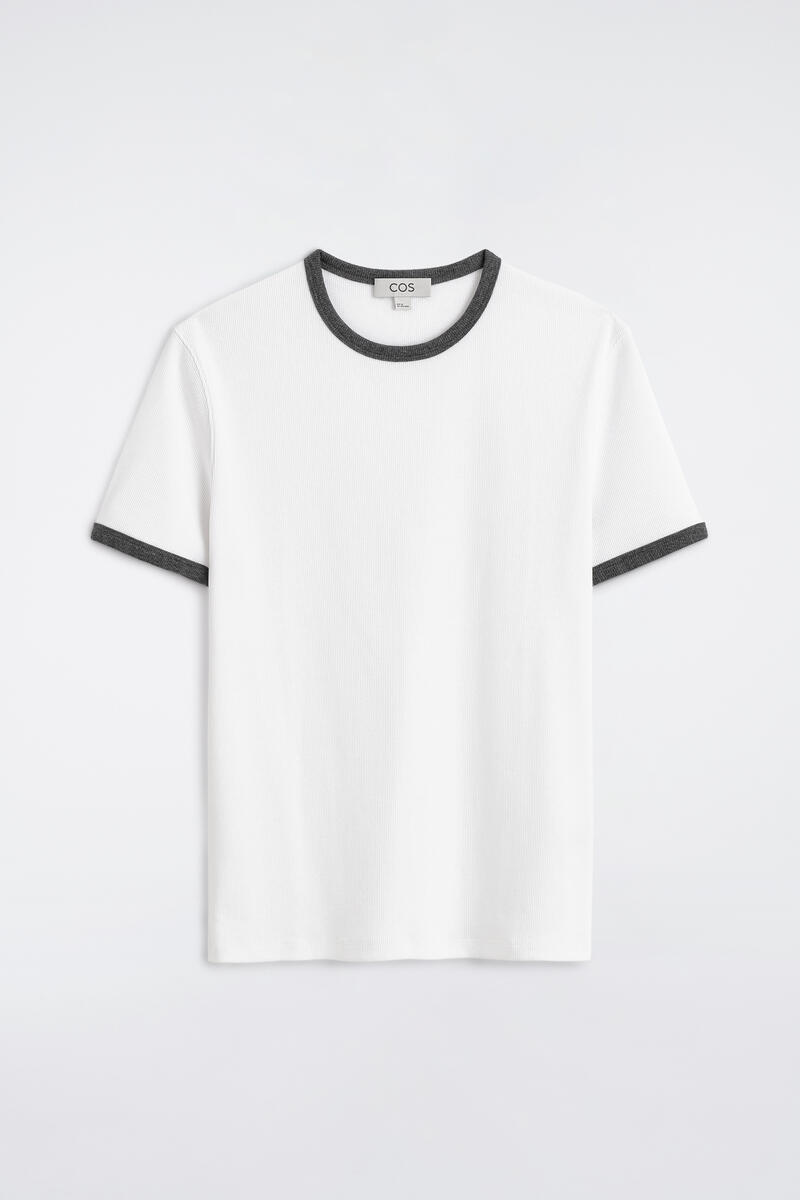 Slim Ribbed Cotton T-Shirt