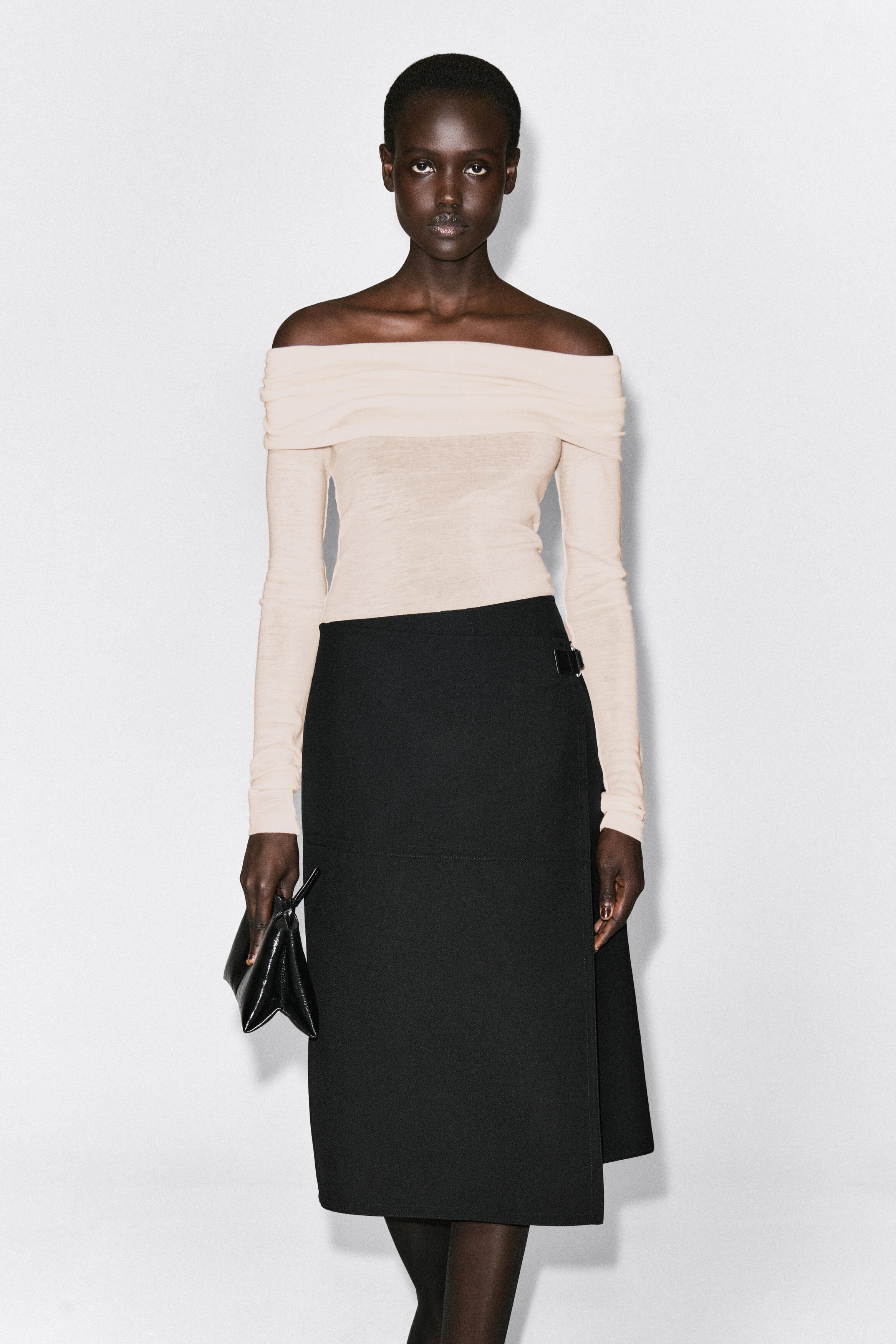Off-the-Shoulder Merino Wool Top by COS
