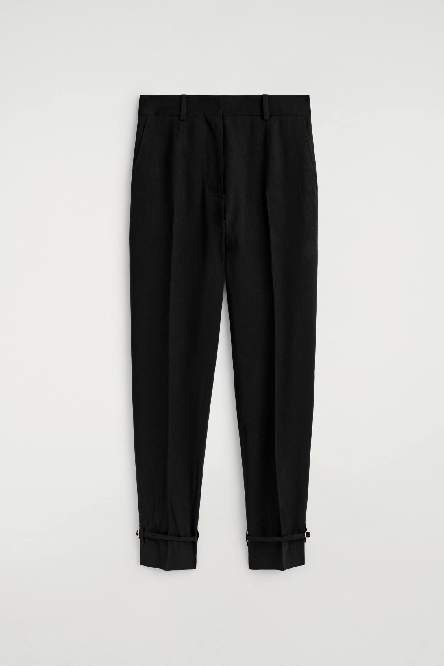 LINEN STRAIGHT-LEG TROUSERS - 2