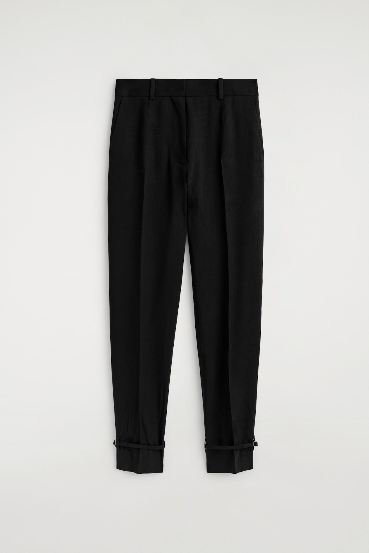 LINEN STRAIGHT-LEG PANTS