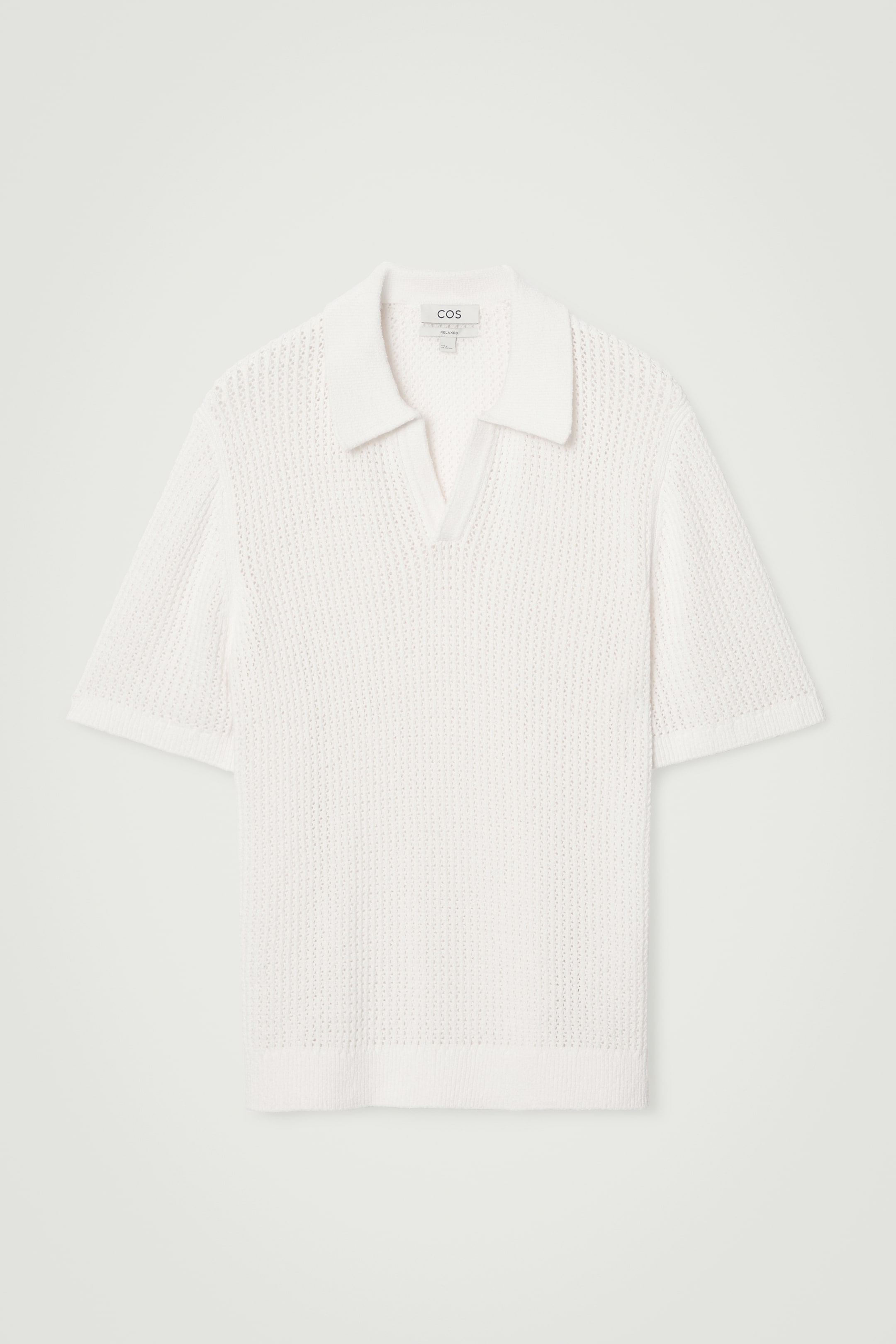 Ingrandisci l'immagine: OPEN-KNIT POLO SHIRT - OFF-WHITE - UOMO | H&M CH 1