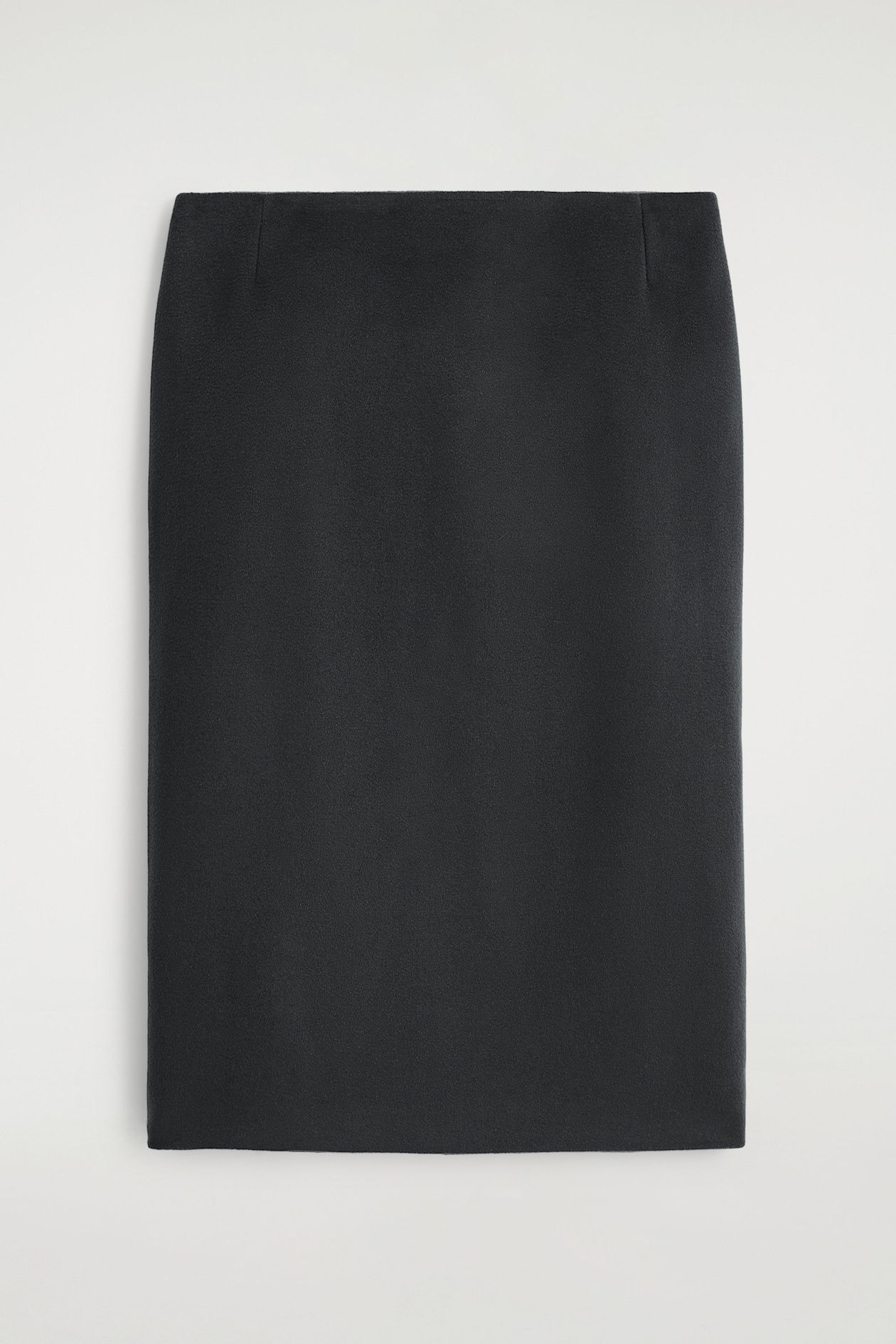 WOOL-ZIBELINE PENCIL SKIRT — STEEL