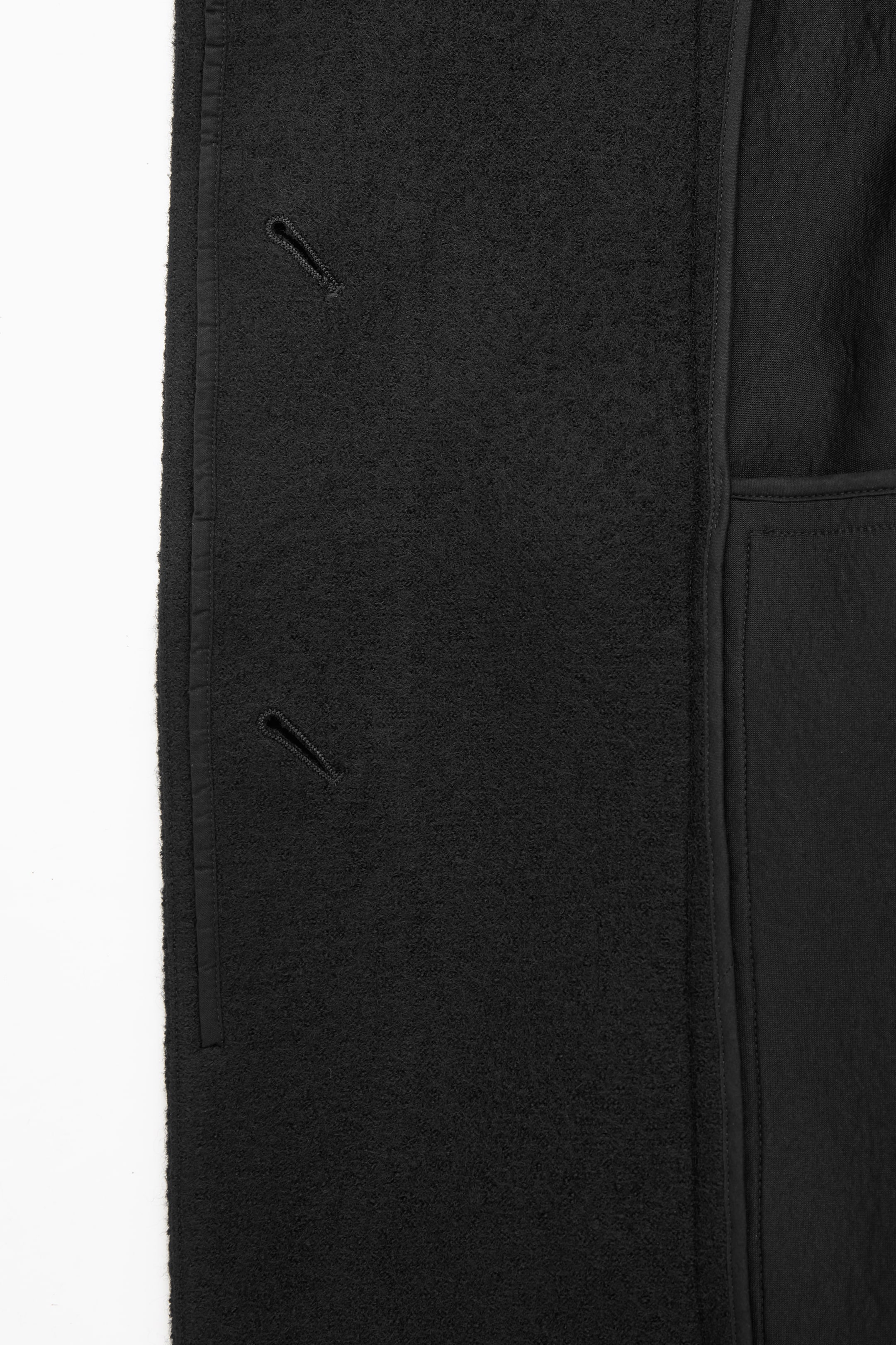 View larger image: FUNNEL-NECK BOILED-WOOL COAT - BLACK - Ladies | H&M GB 3