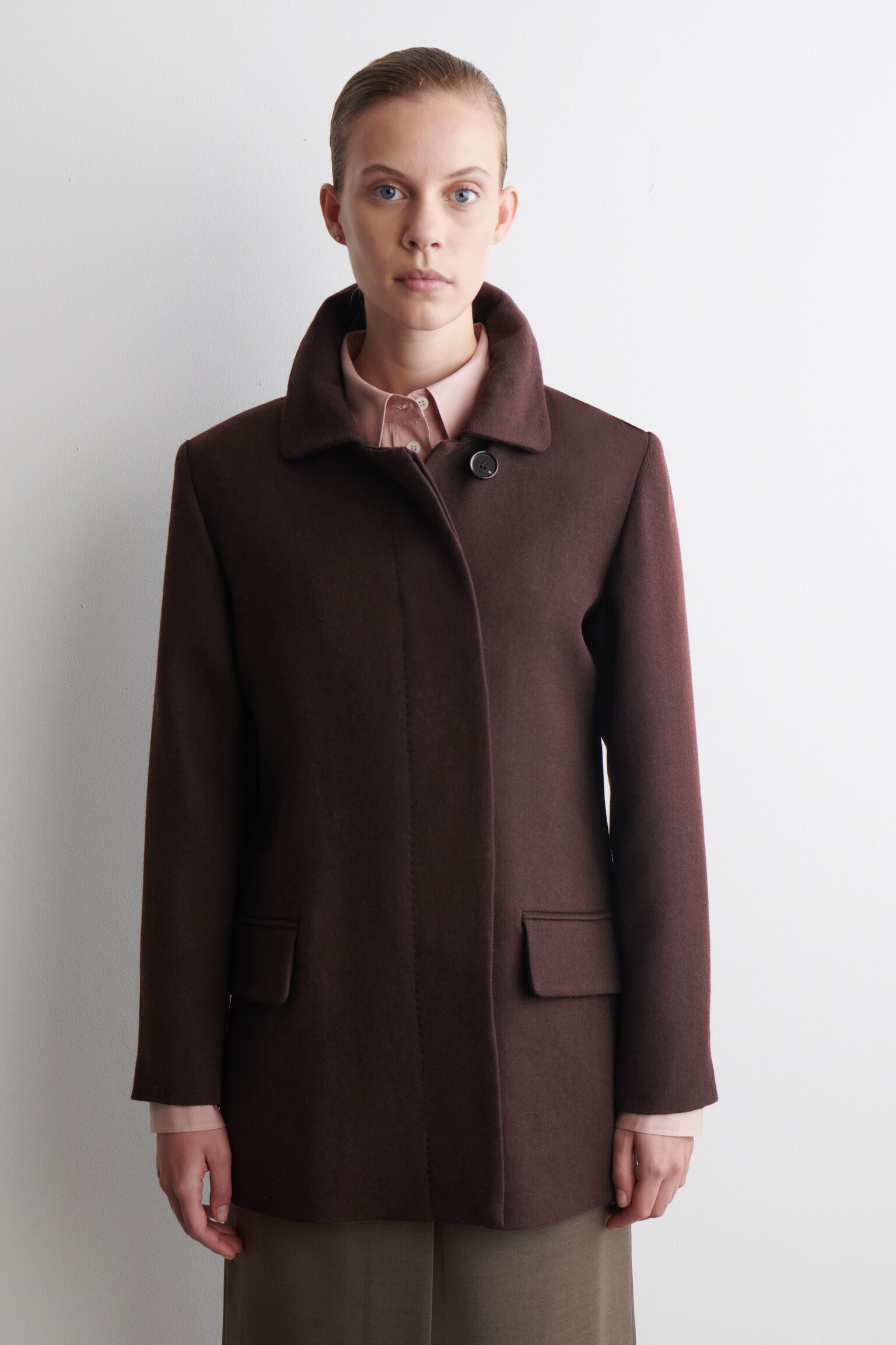 VESTE DE TAILLEUR EN LAINE MÉLANGÉE - BRUN FONCÉ/NOIR - 8