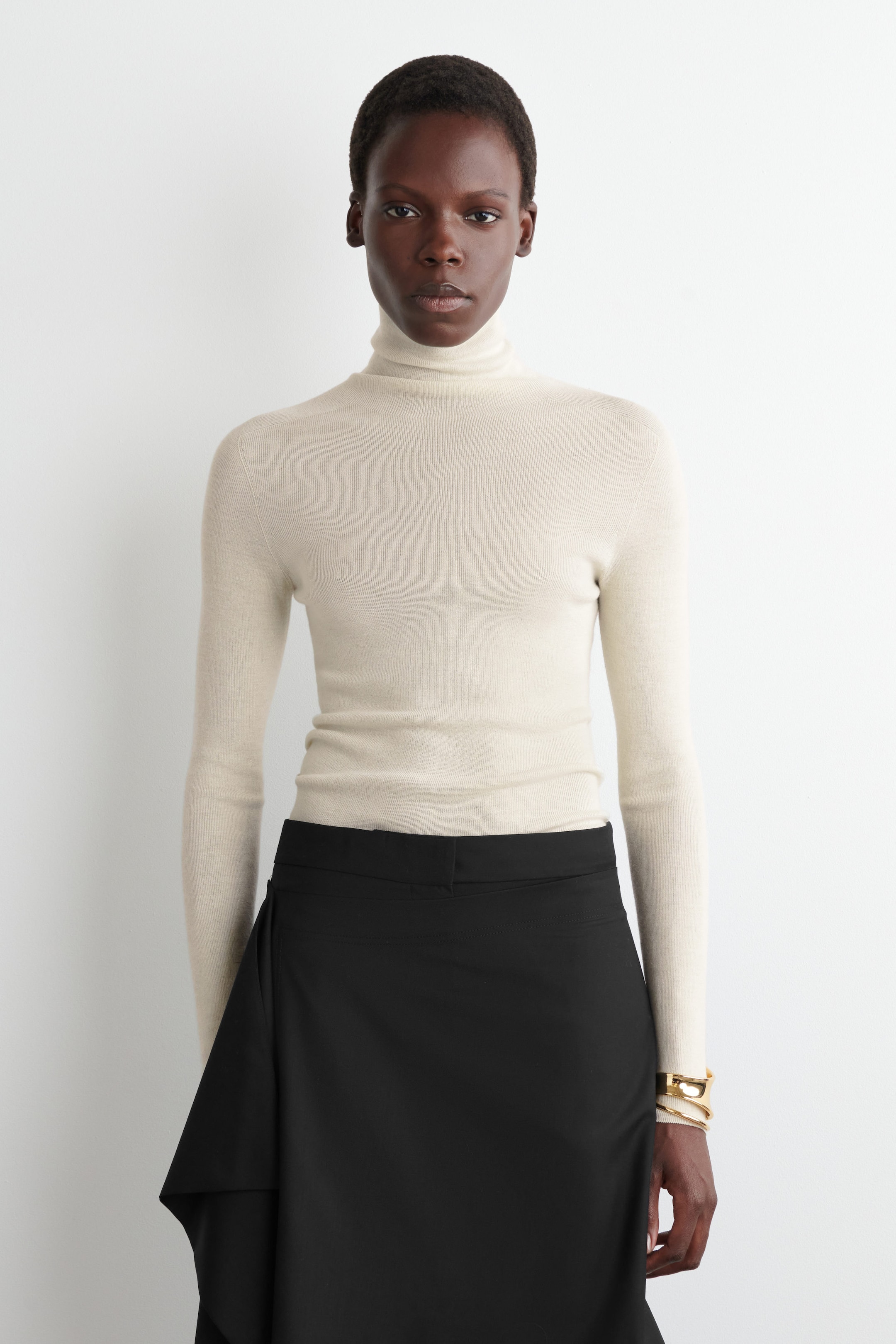 SPARKLY SEAMLESS WOOL SWEATER