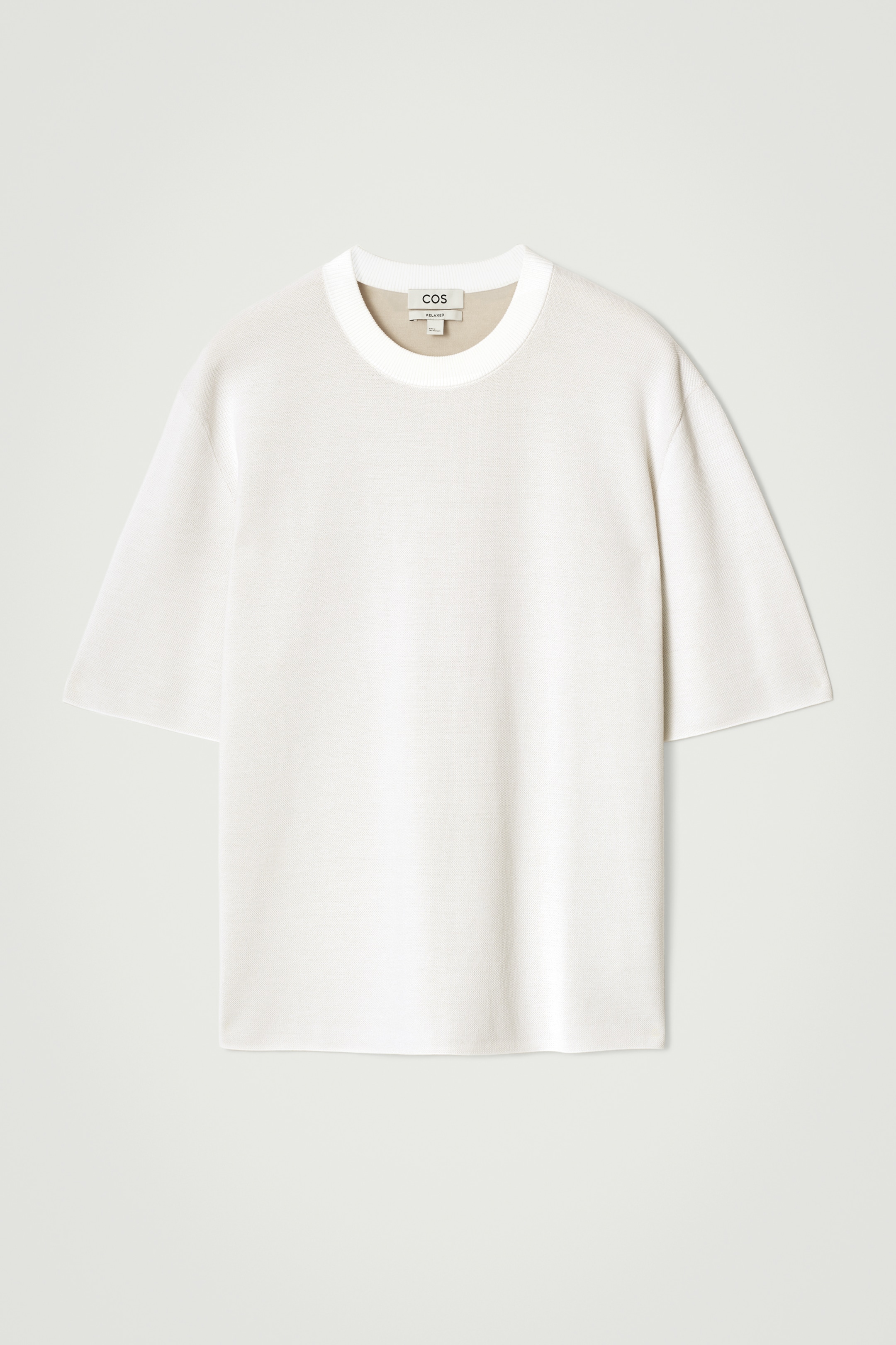 Grotere afbeelding bekijken: RELAXTE DUBBELZIJDIGE GEBREIDE T-SHIRT - WIT - HEREN | H&M BE 6