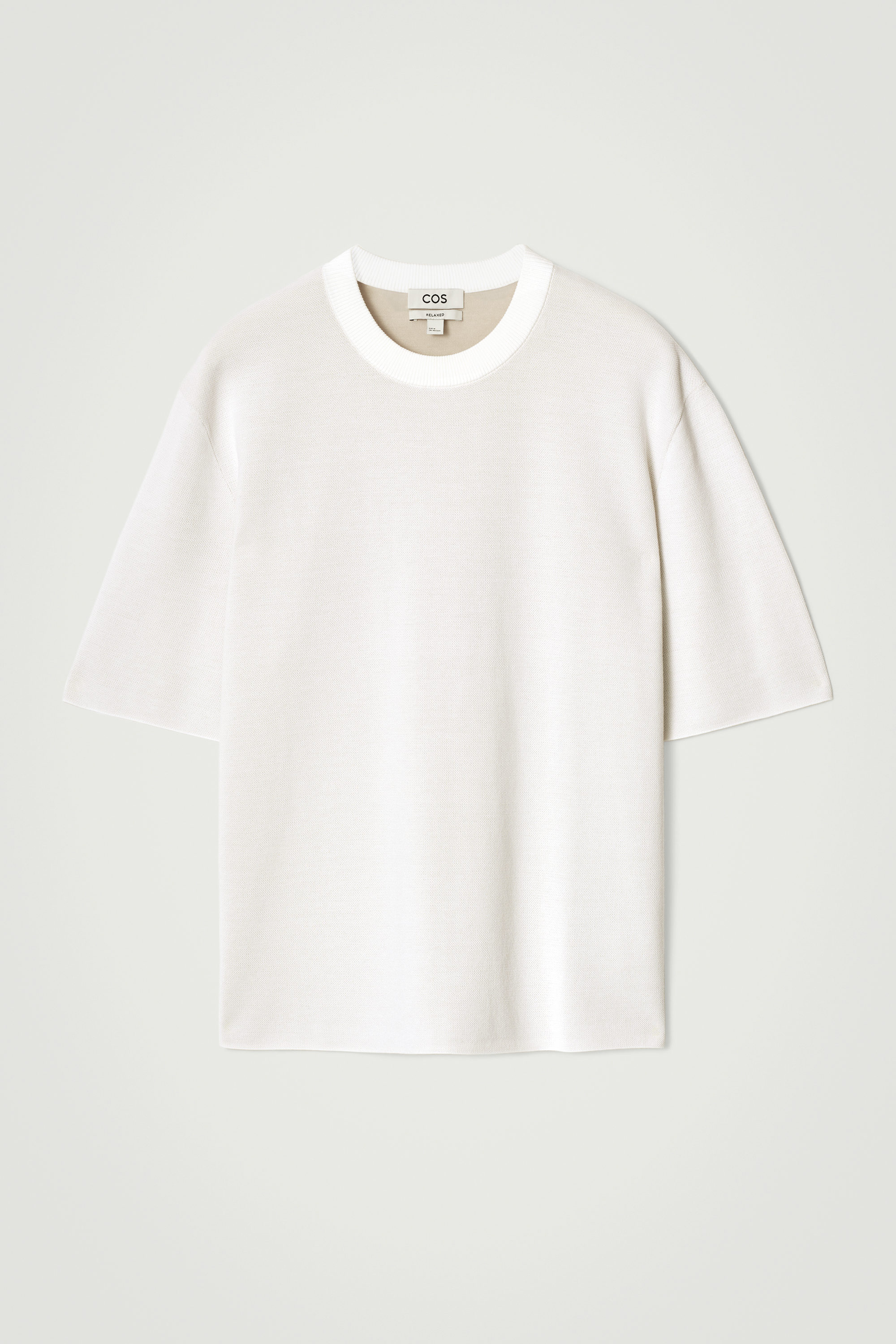 argue＊RANDOM RIB KNIT T-SHIRTS OFF-WHITE argue＊RANDOM RIB KNIT T-SHIRTS OFF-WHITE White Off Stamp