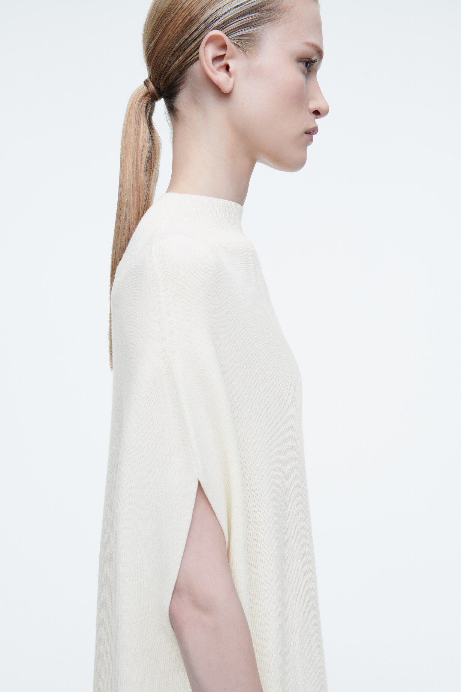 ROBE COCOON EN LAINE - ÉCRU - 9