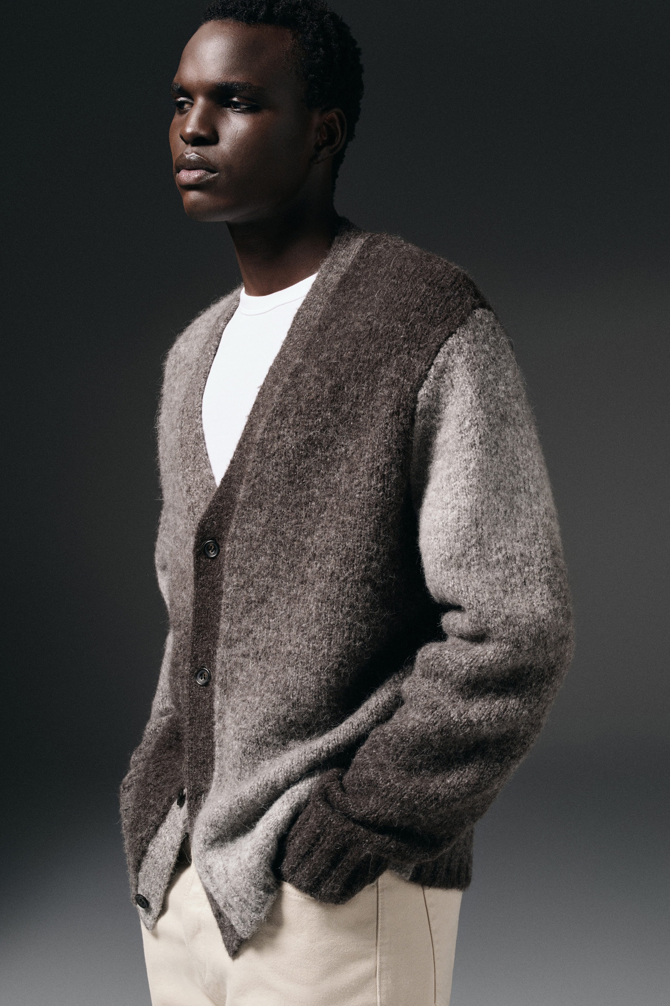 DEGRADE ALPACA-BLEND CARDIGAN