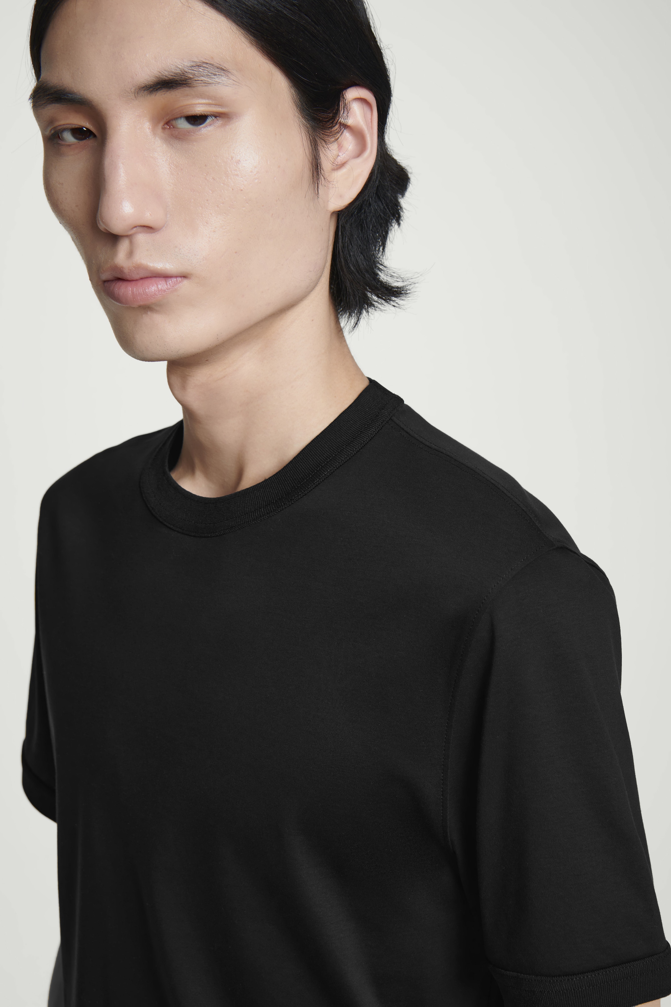 Grösseres Bild ansehen: T-SHIRT AUS MERZERISIERTER BAUMWOLLE - SCHWARZ - HERREN | H&M CH 3