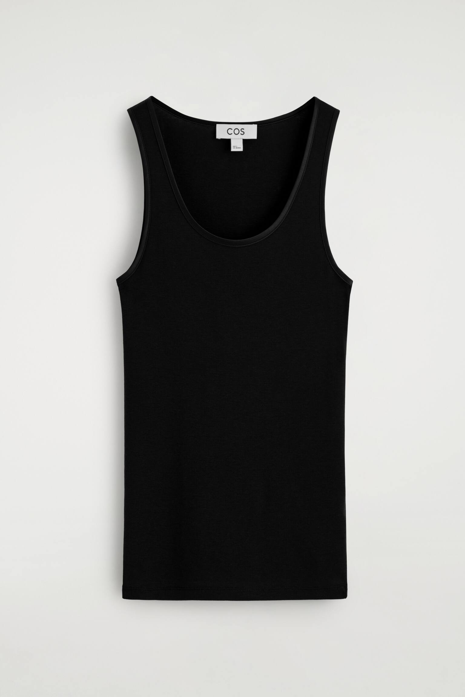 SATIN-TRIMMED COTTON-JERSEY TANK TOP - BLACK/PINK - 2