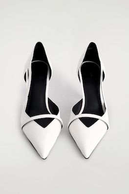 STRAP-DETAIL LEATHER PUMPS — WHITE 4