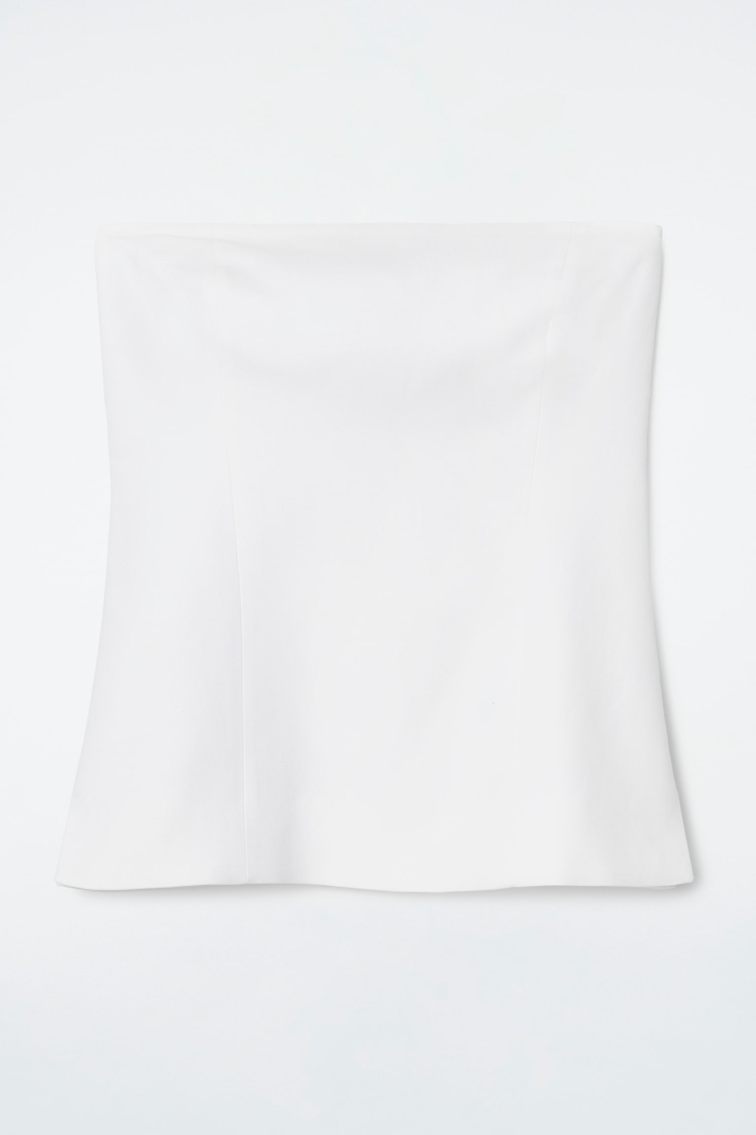 LINEN BUSTIER TOP - WHITE