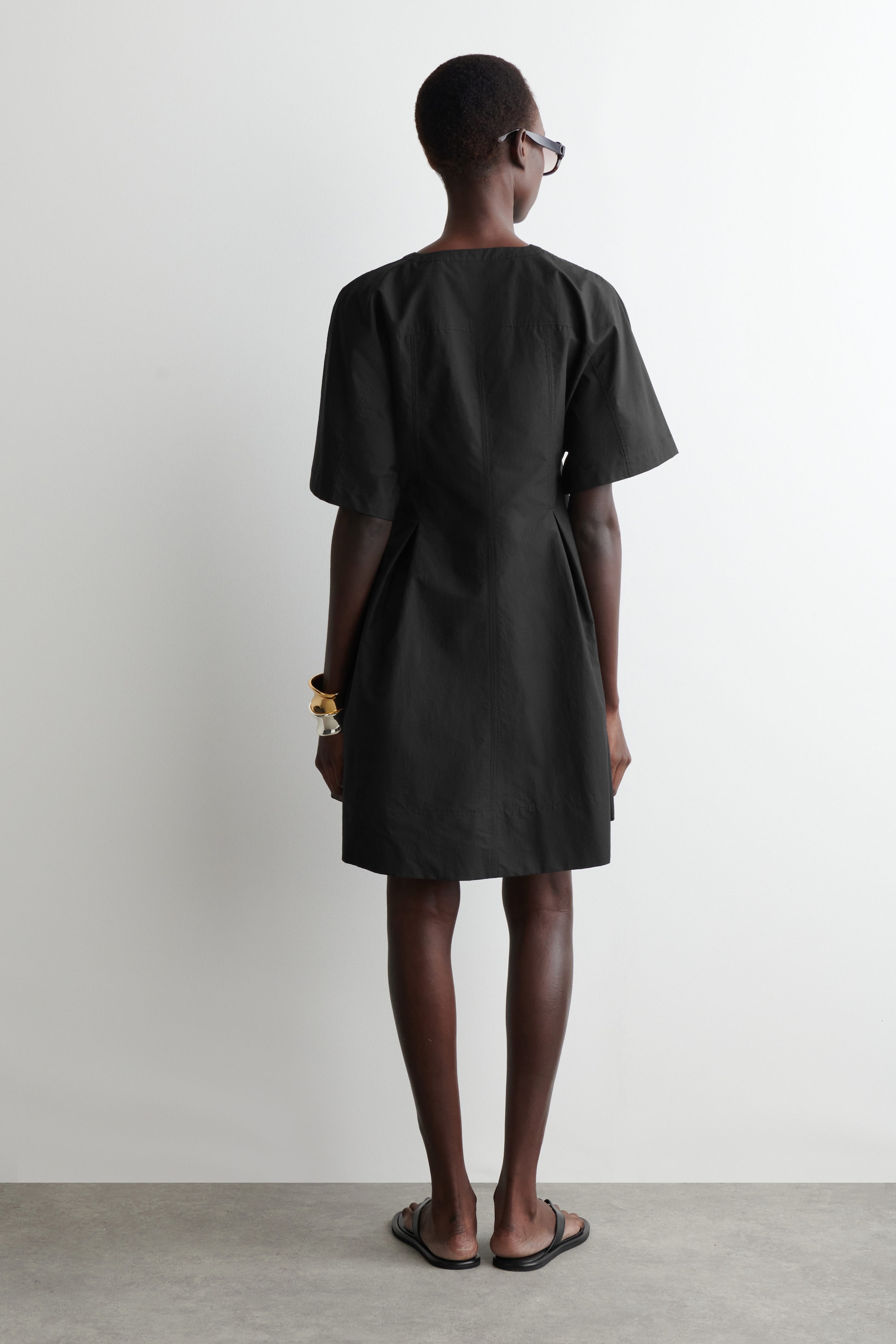 MINI ABITO A TRAPEZIO PLISSÉ