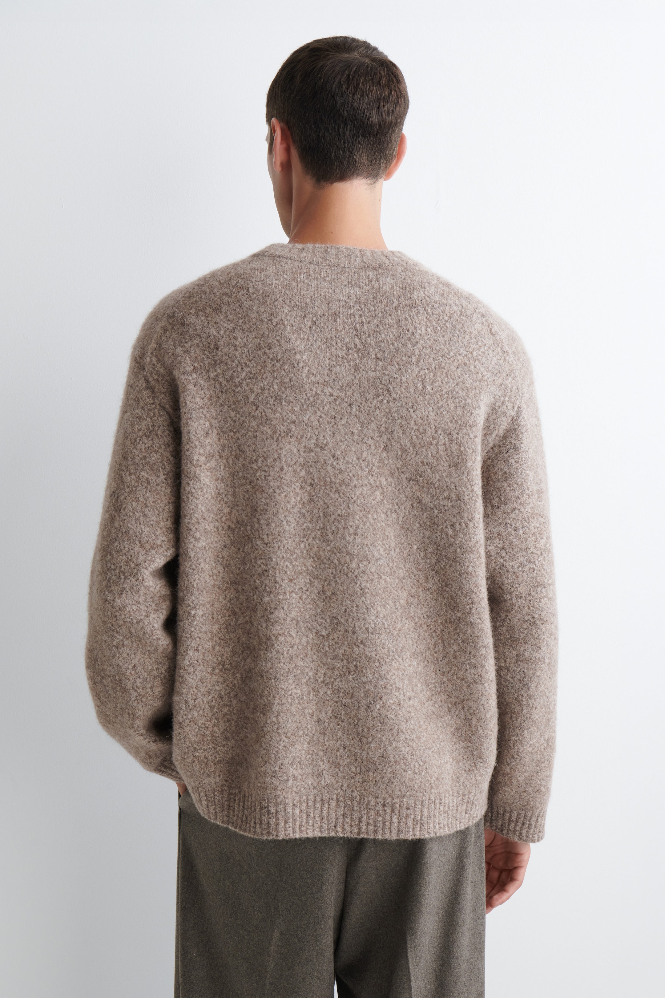OVERSIZED ALPACA-BLEND CREW-NECK JUMPER