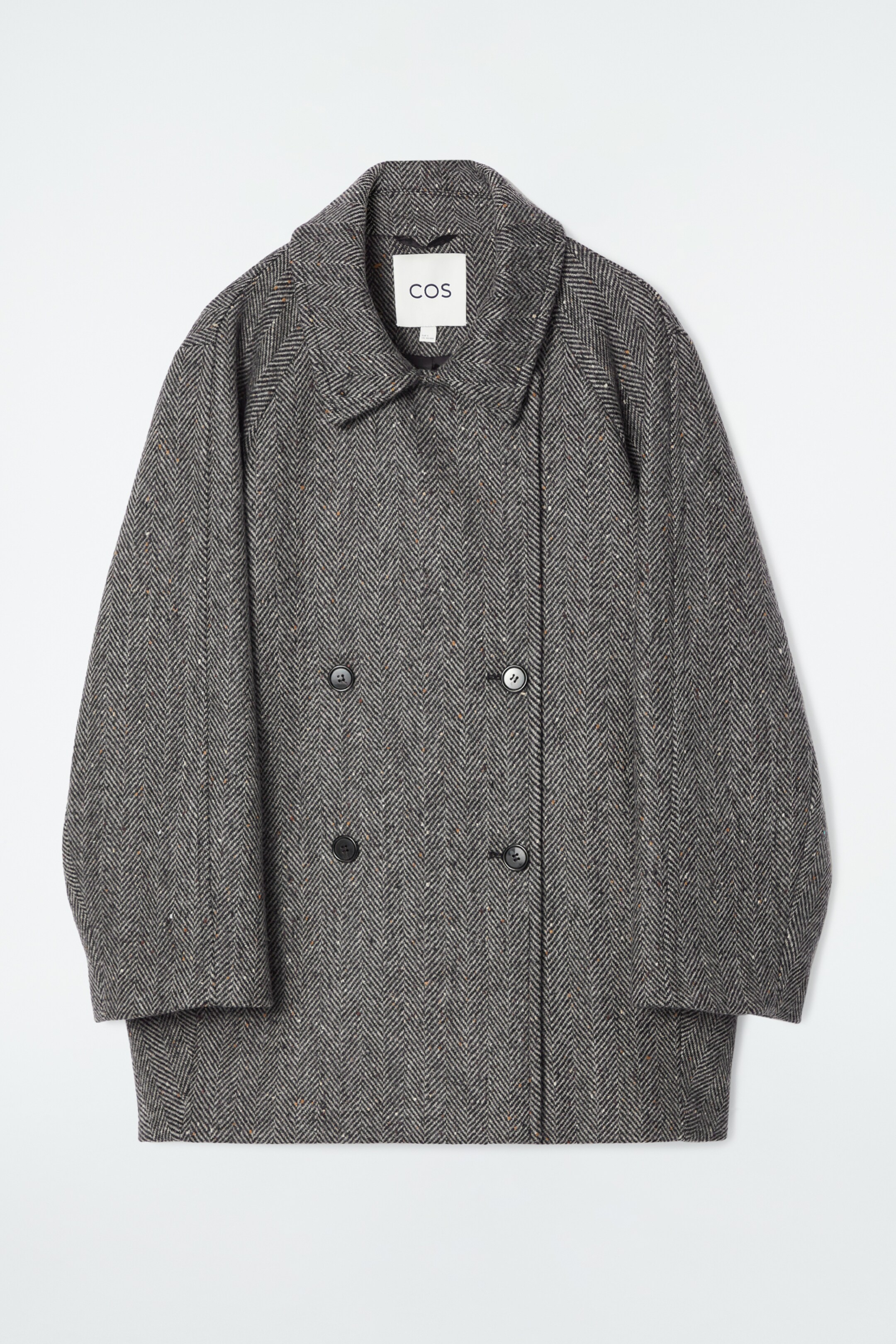Grösseres Bild ansehen: DOPPELREIHIGE OVERSIZED-CABANJACKE AUS WOLLE - GRAU - DAMEN | H&M CH 1