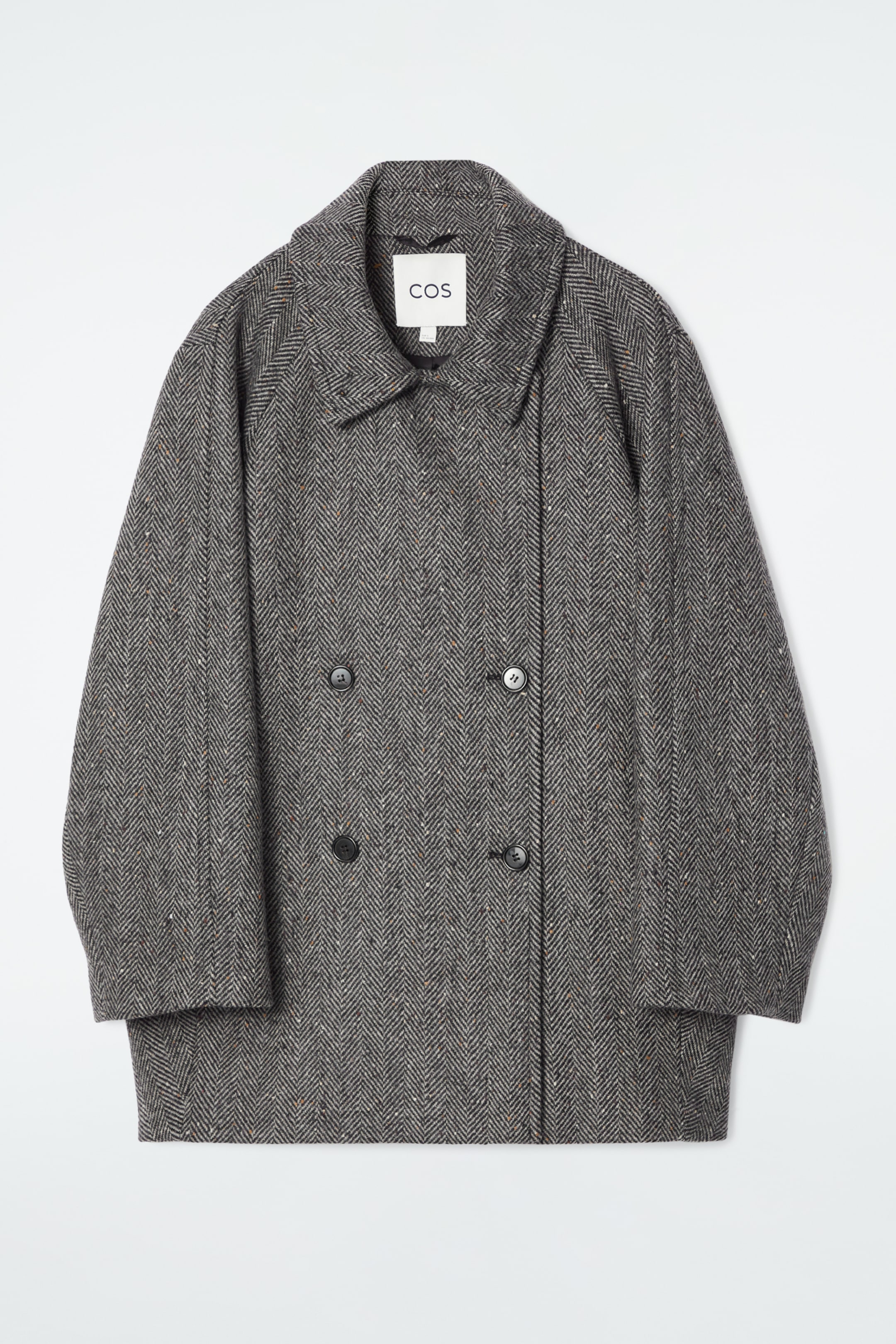 View larger image: OVERSIZED DOUBLE-BREASTED WOOL PEA COAT - GREY - Ladies | H&M GB 1