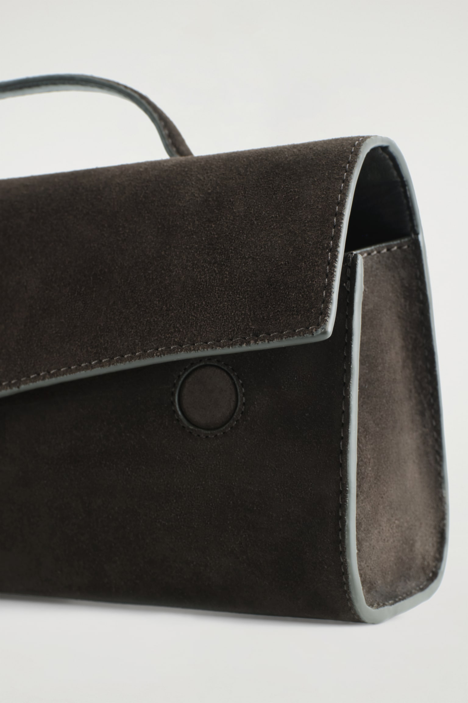 GALLERY CLUTCH – VELOURSLEDER - DUNKELBRAUN - 5