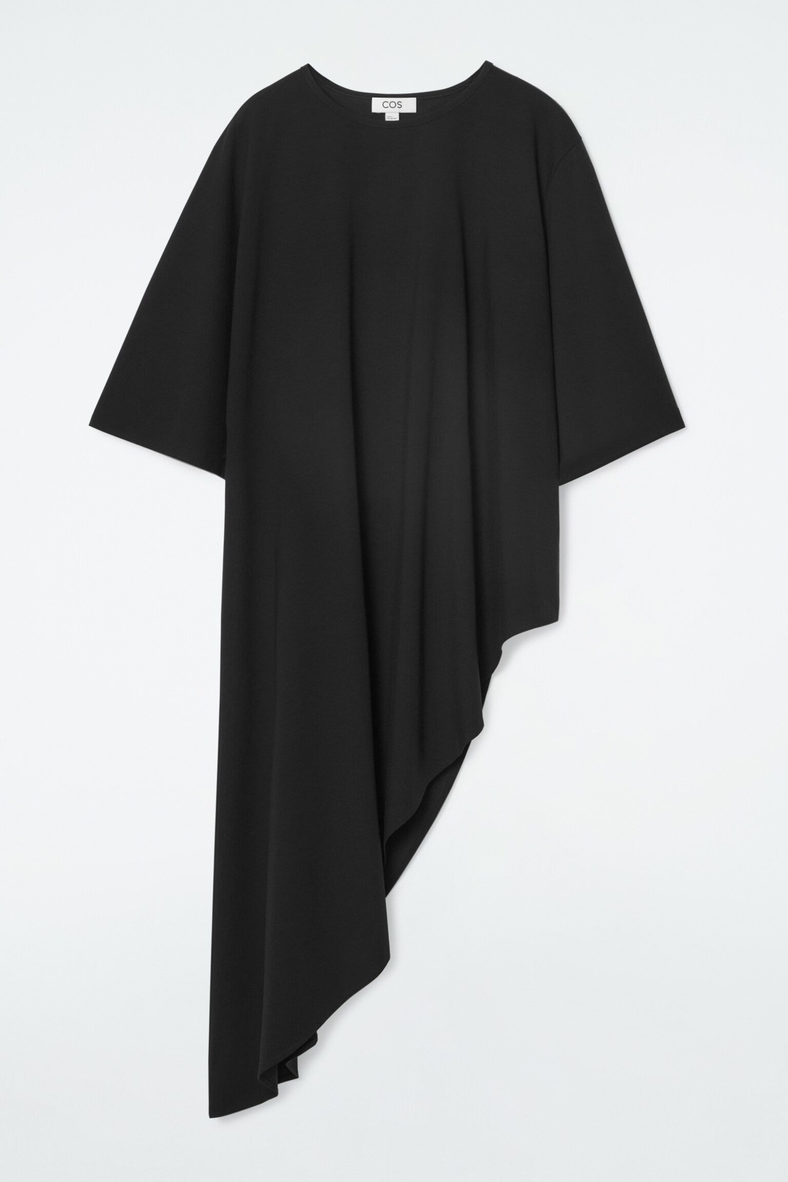 ASYMMETRIC T-SHIRT - BLACK/OFF-WHITE - 1