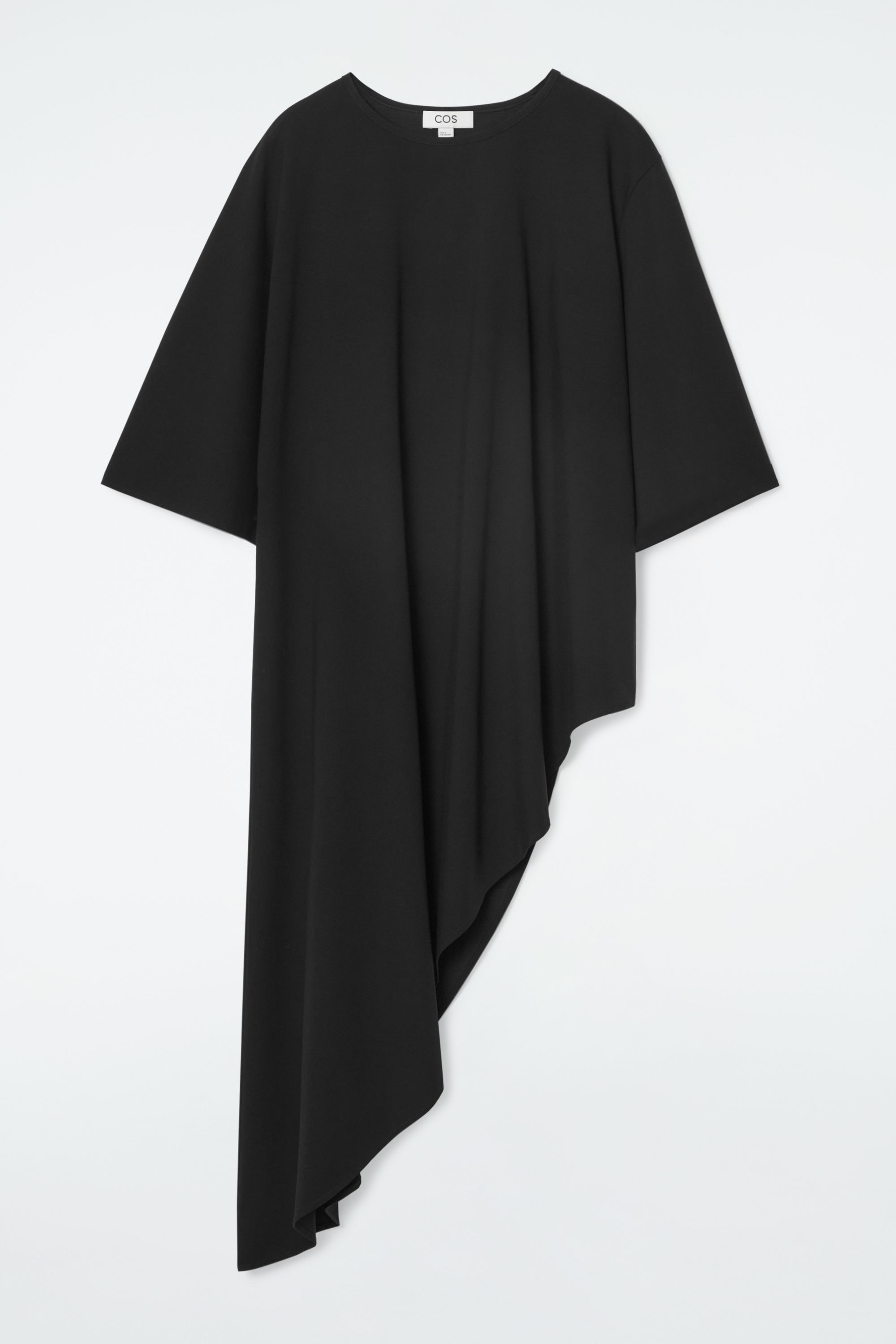 ASYMMETRIC T-SHIRT - BLACK | COS