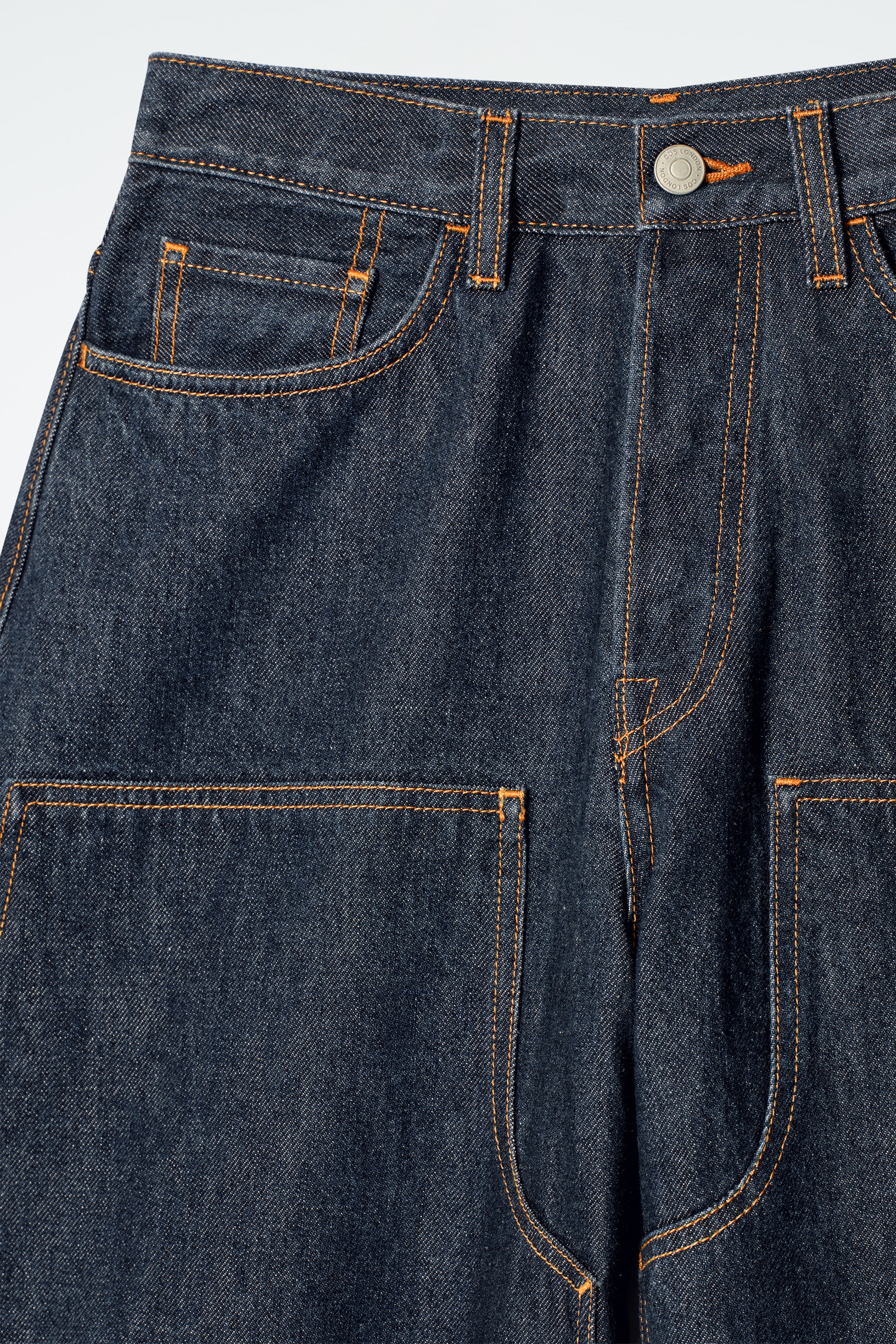 Größeres Bild anzeigen: RAW-DENIM-HOSE MIT BARREL-BEIN IM WESTERNSTIL - INDIGOBLAU - Ladies | H&M AT 7