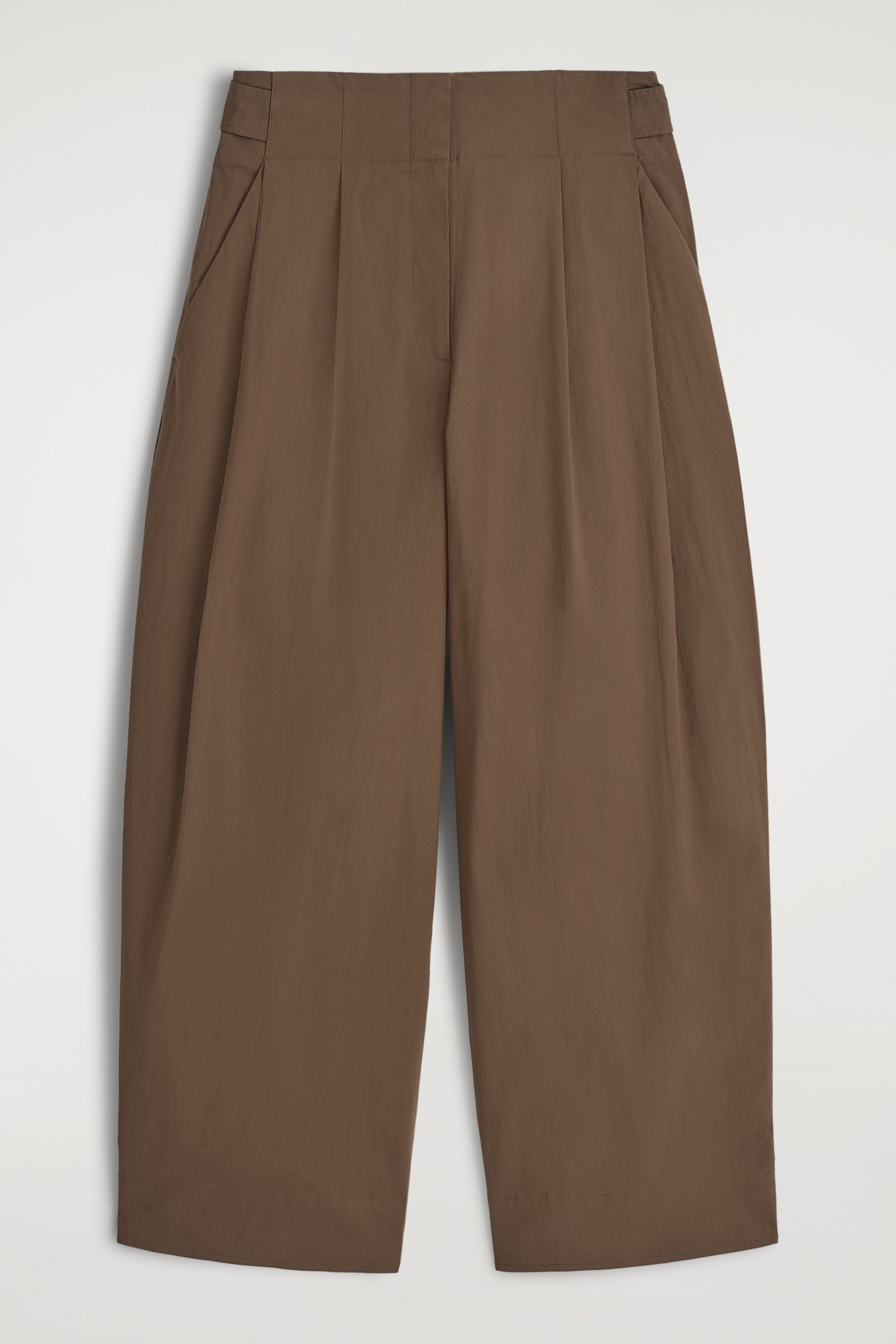 RELAXED TWILL WIDE-LEG PANTS - GRAY | COS