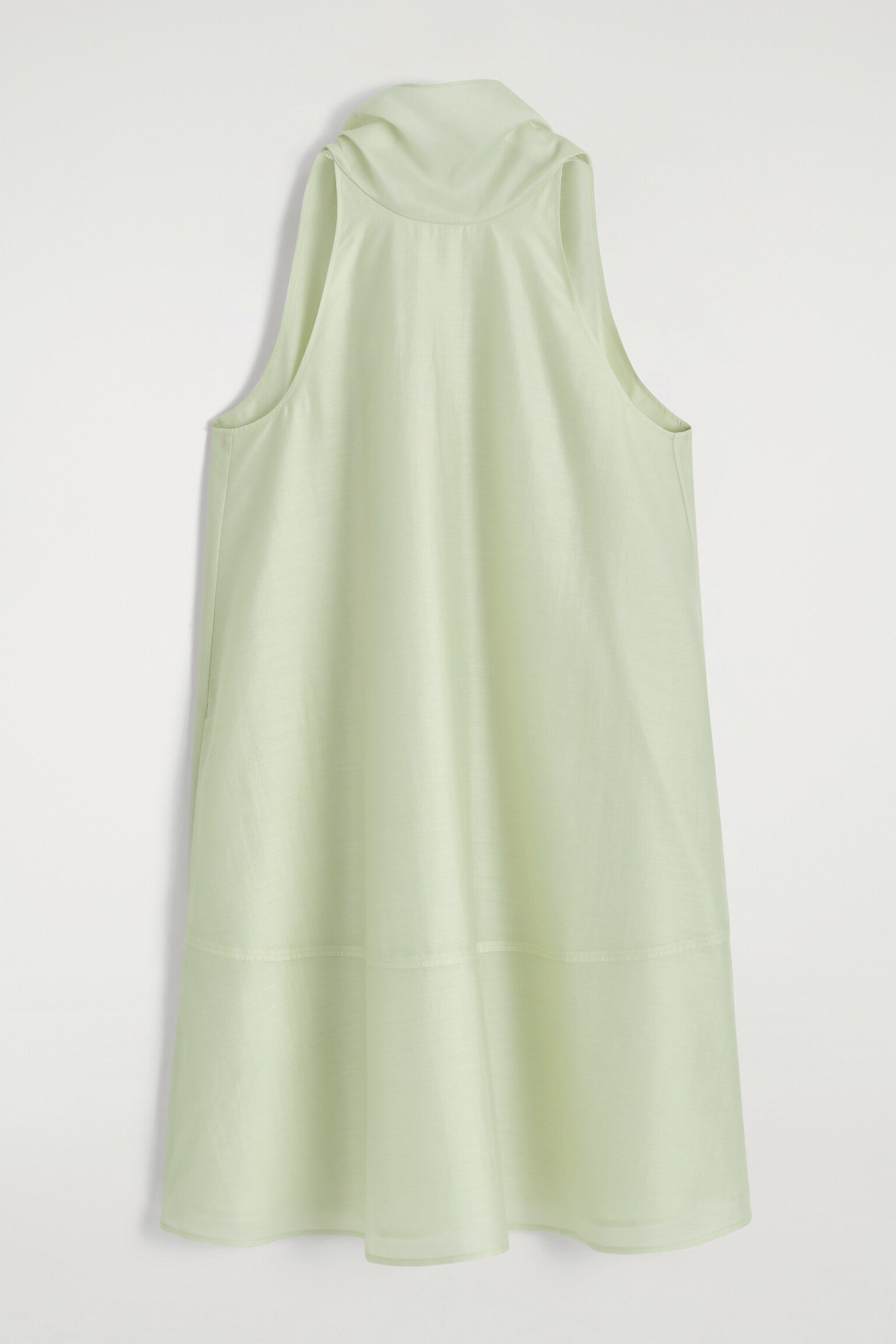 ROBE COURTE À ENCOLURE LICOU FLUIDE - VERT CLAIR/ROUGE/BRUN FONCÉ - 2
