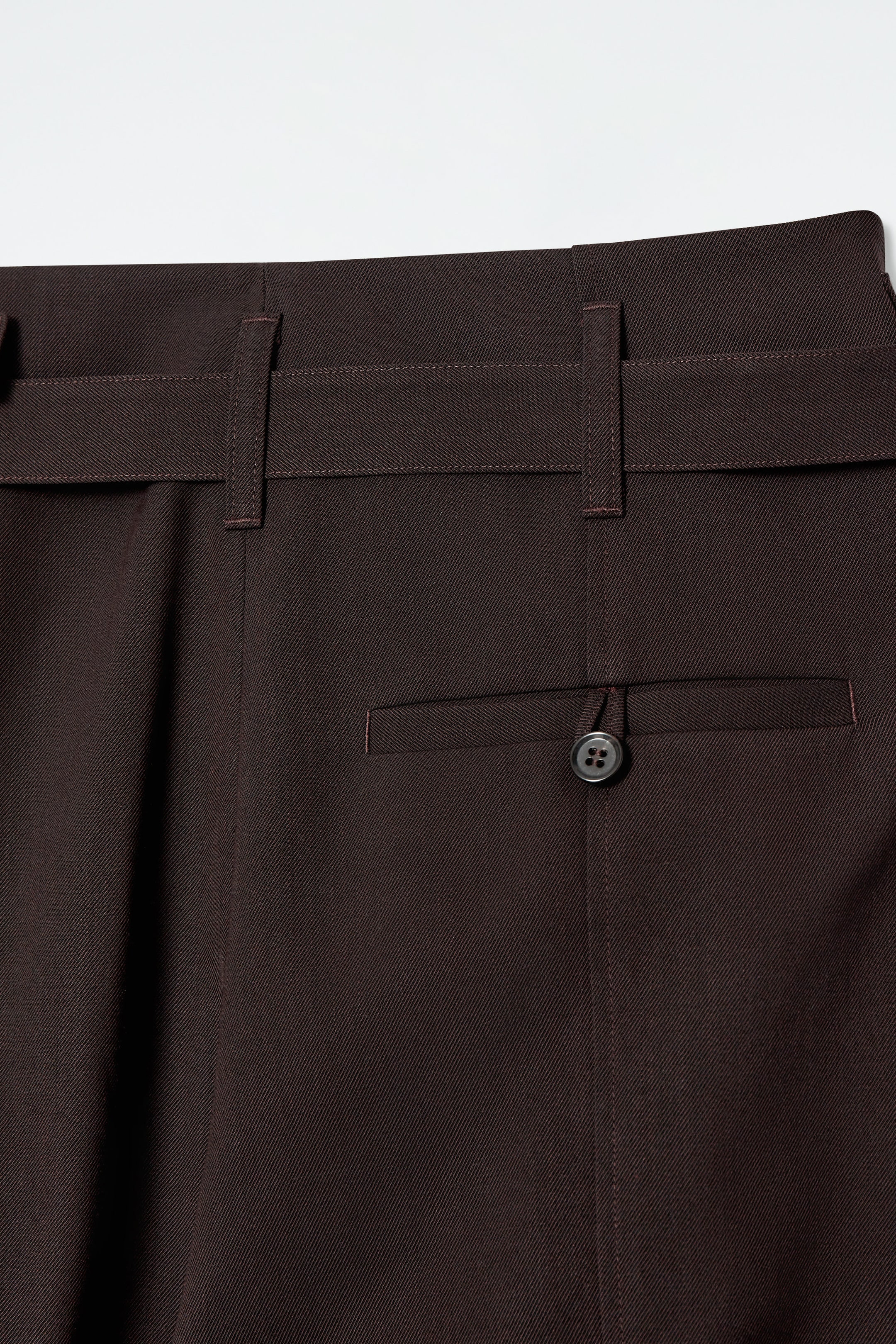 TURN-UP WOOL-BLEND TROUSERS