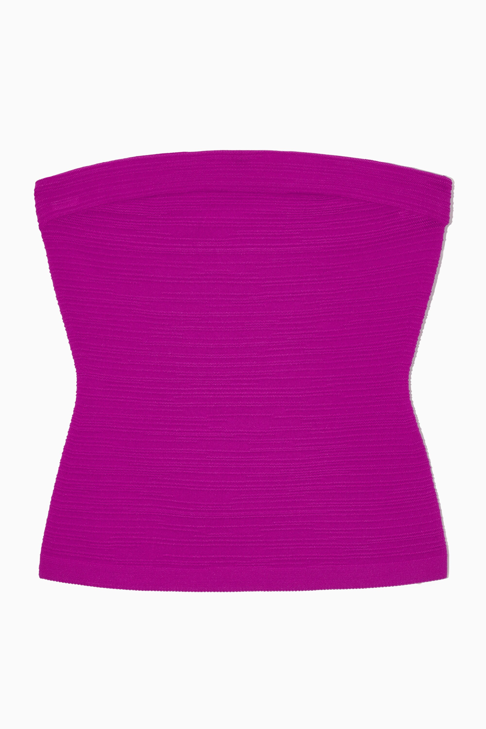 TEXTURED BANDEAU TOP - PURPLE | COS