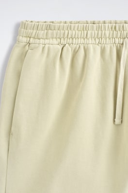 GARMENT-WASHED COTTON-JERSEY SHORTS — WASHED GREEN 5