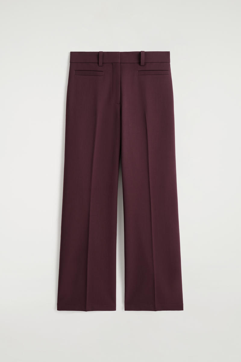 Wool-Blend Straight-Leg Pants